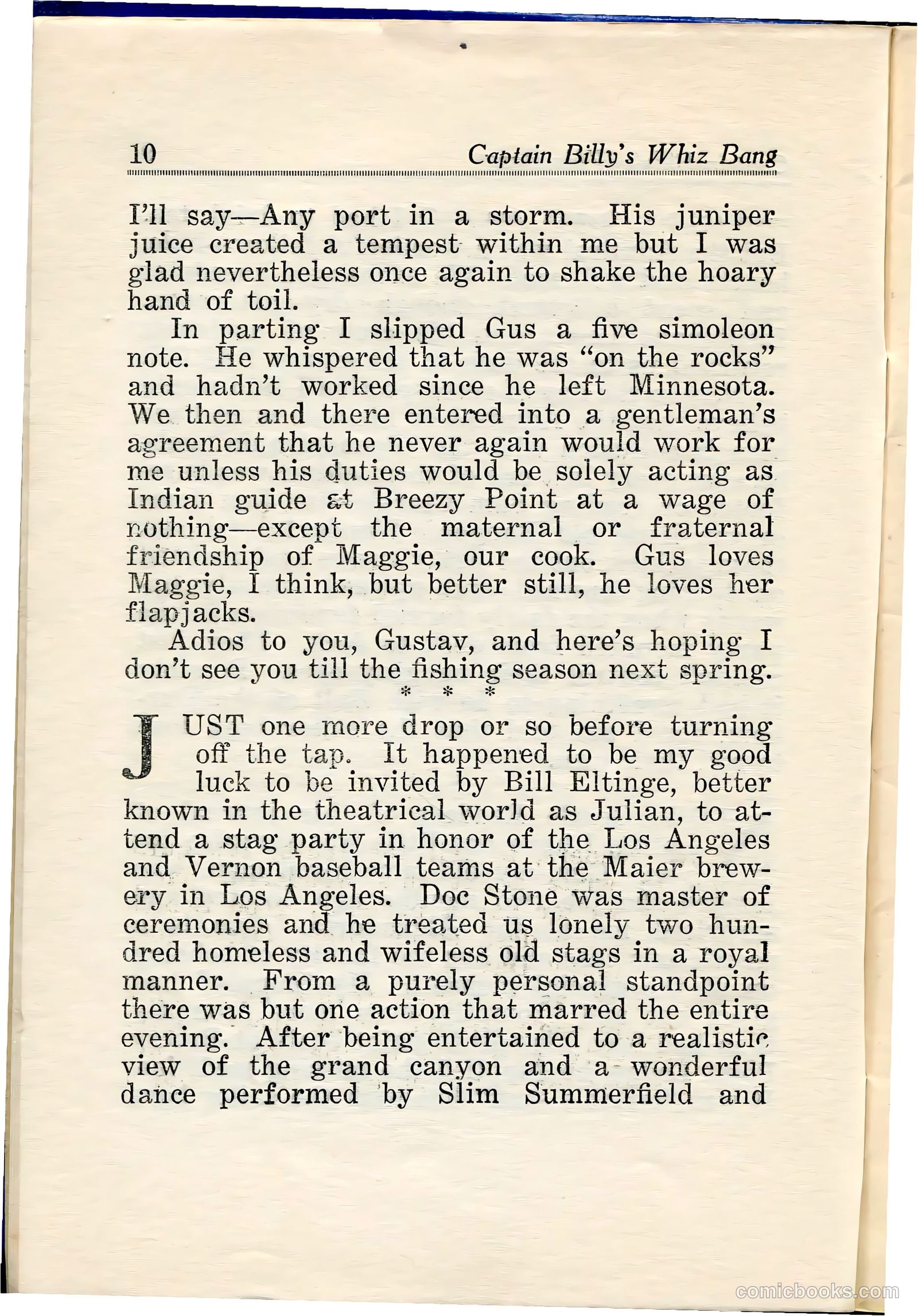 Captain Billy's Whiz Bang #28 (1921) — page 12 of 68