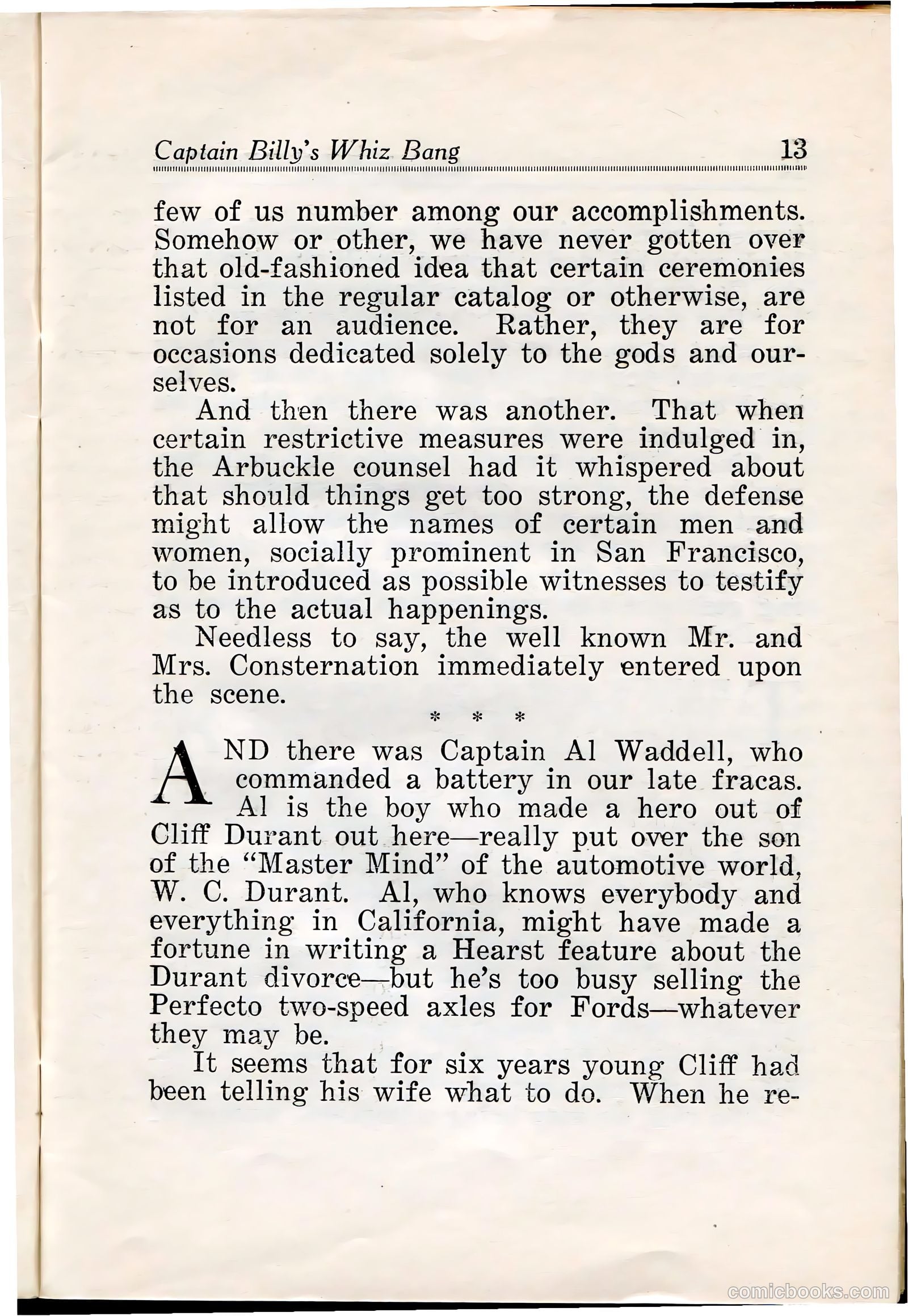 Captain Billy's Whiz Bang #28 (1921) — page 15 of 68