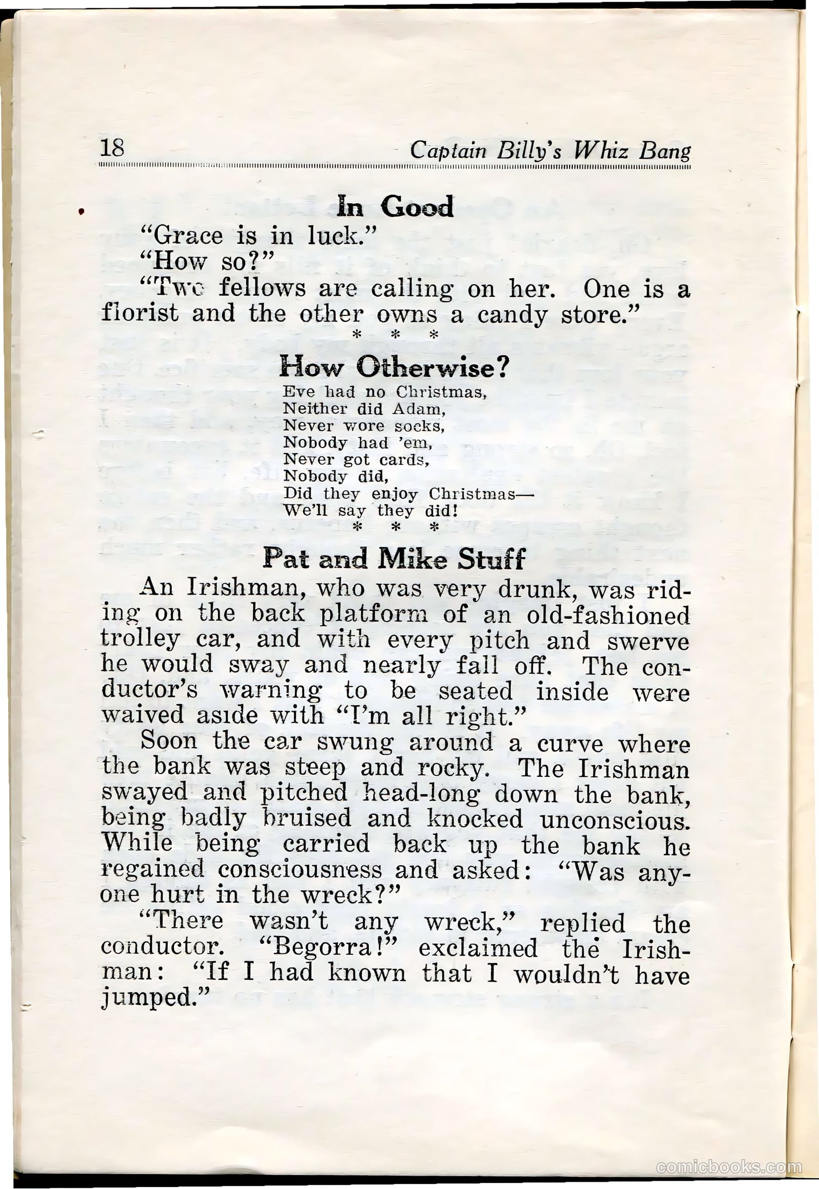 Captain Billy's Whiz Bang #28 (1921) — page 20 of 68