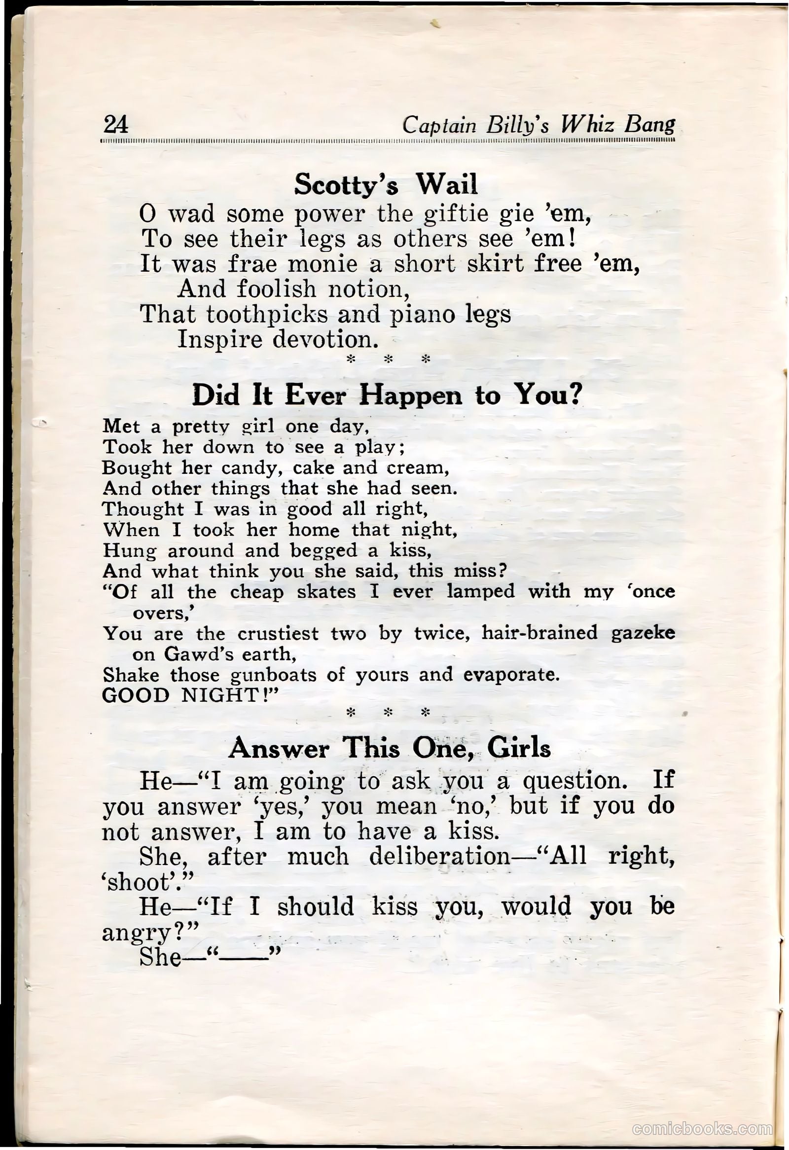 Captain Billy's Whiz Bang #28 (1921) — page 26 of 68