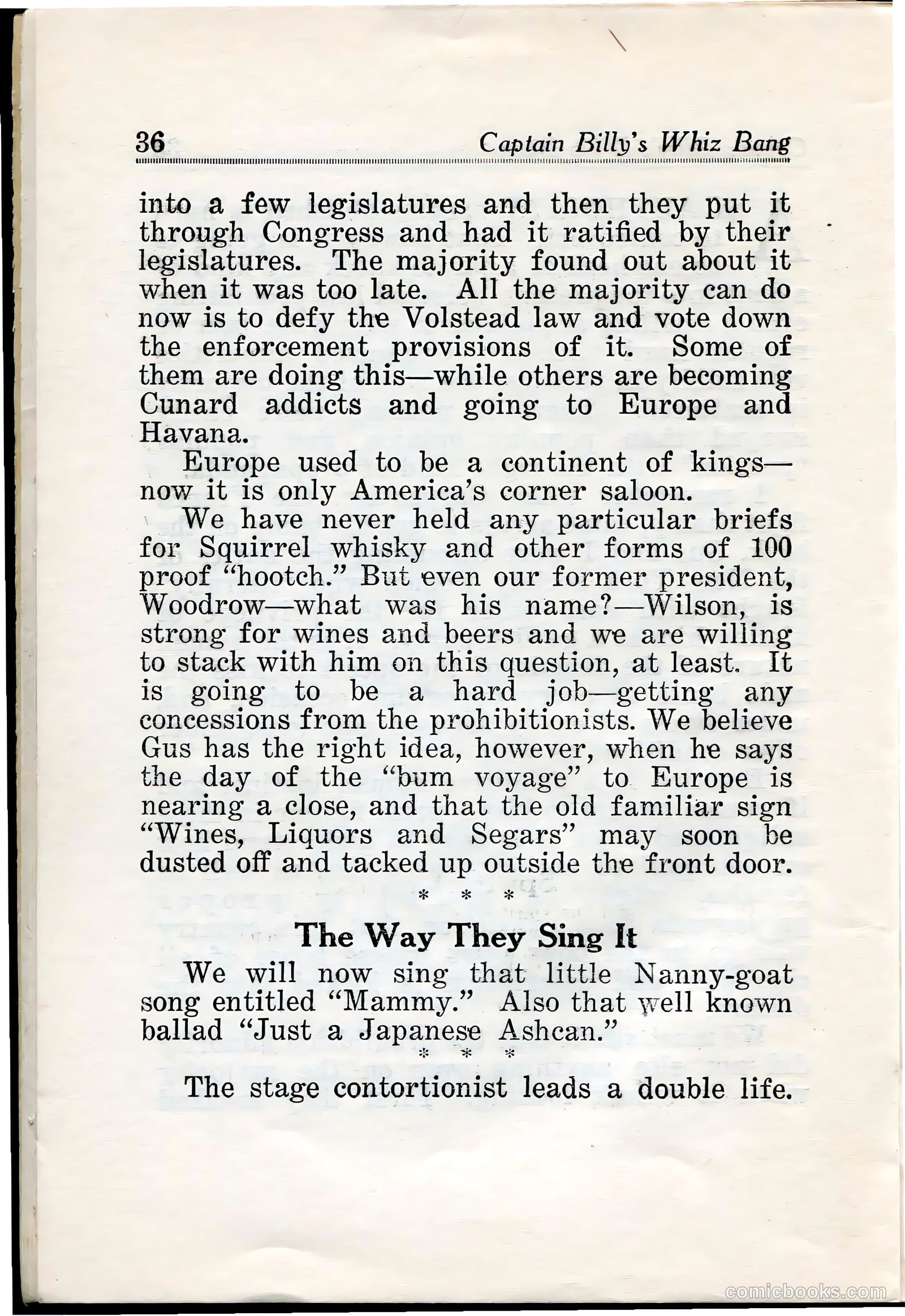 Captain Billy's Whiz Bang #28 (1921) — page 38 of 68