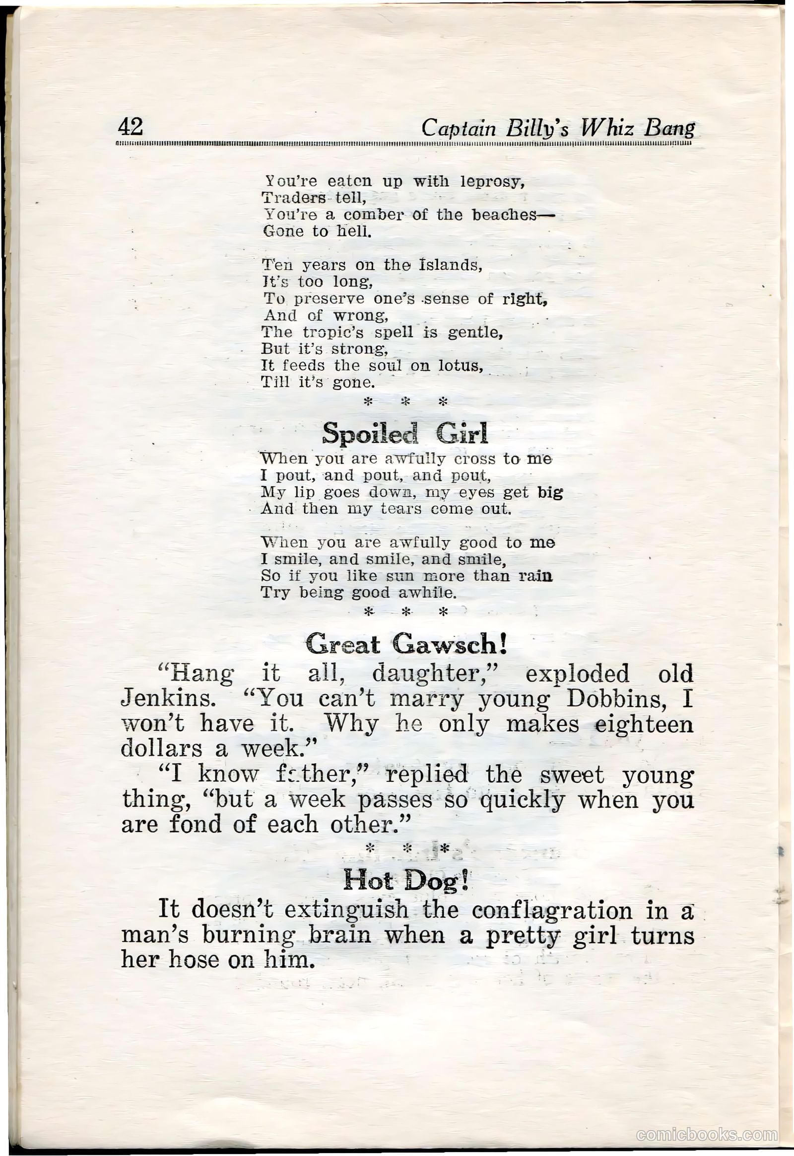 Captain Billy's Whiz Bang #28 (1921) — page 44 of 68