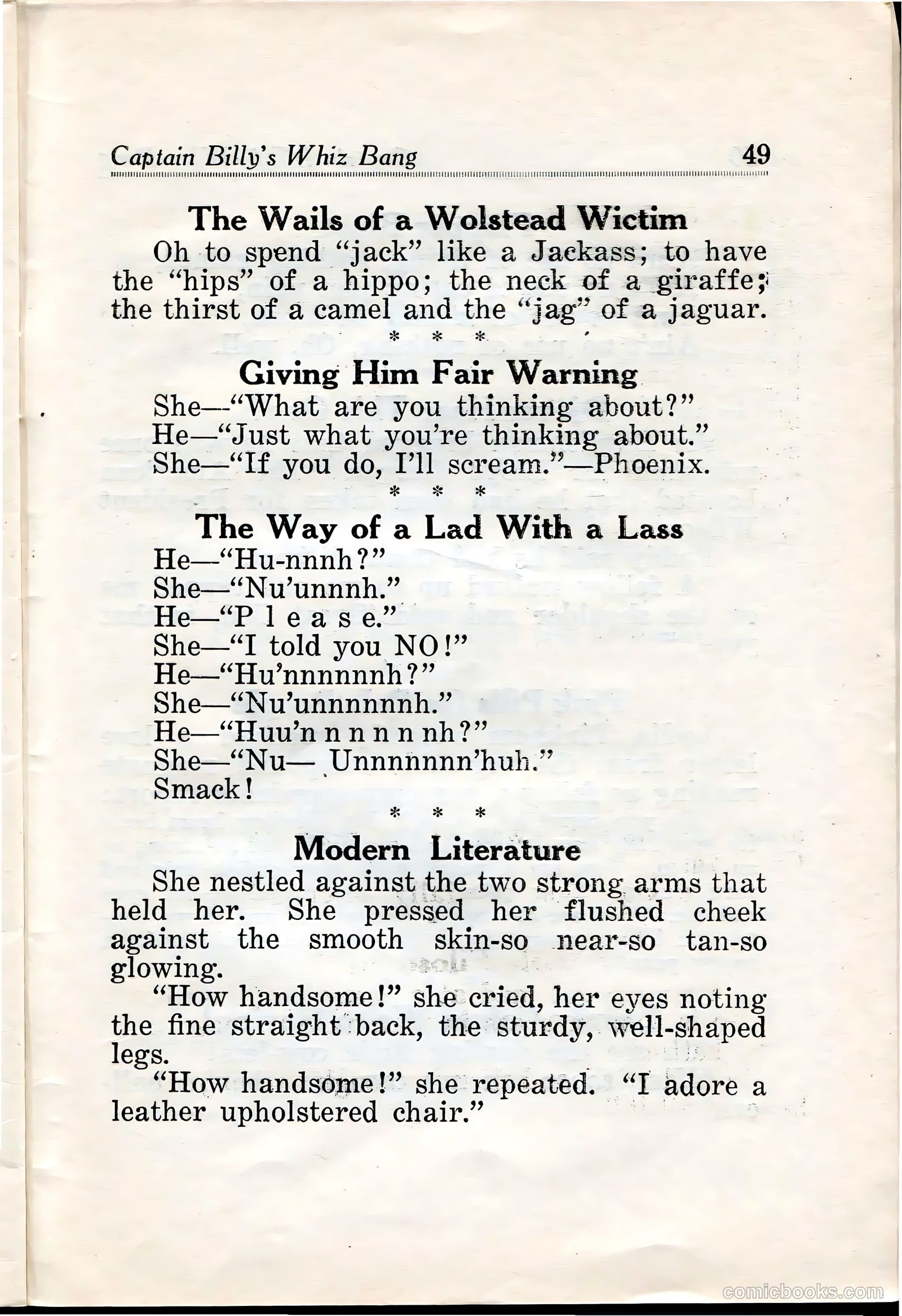 Captain Billy's Whiz Bang #28 (1921) — page 51 of 68