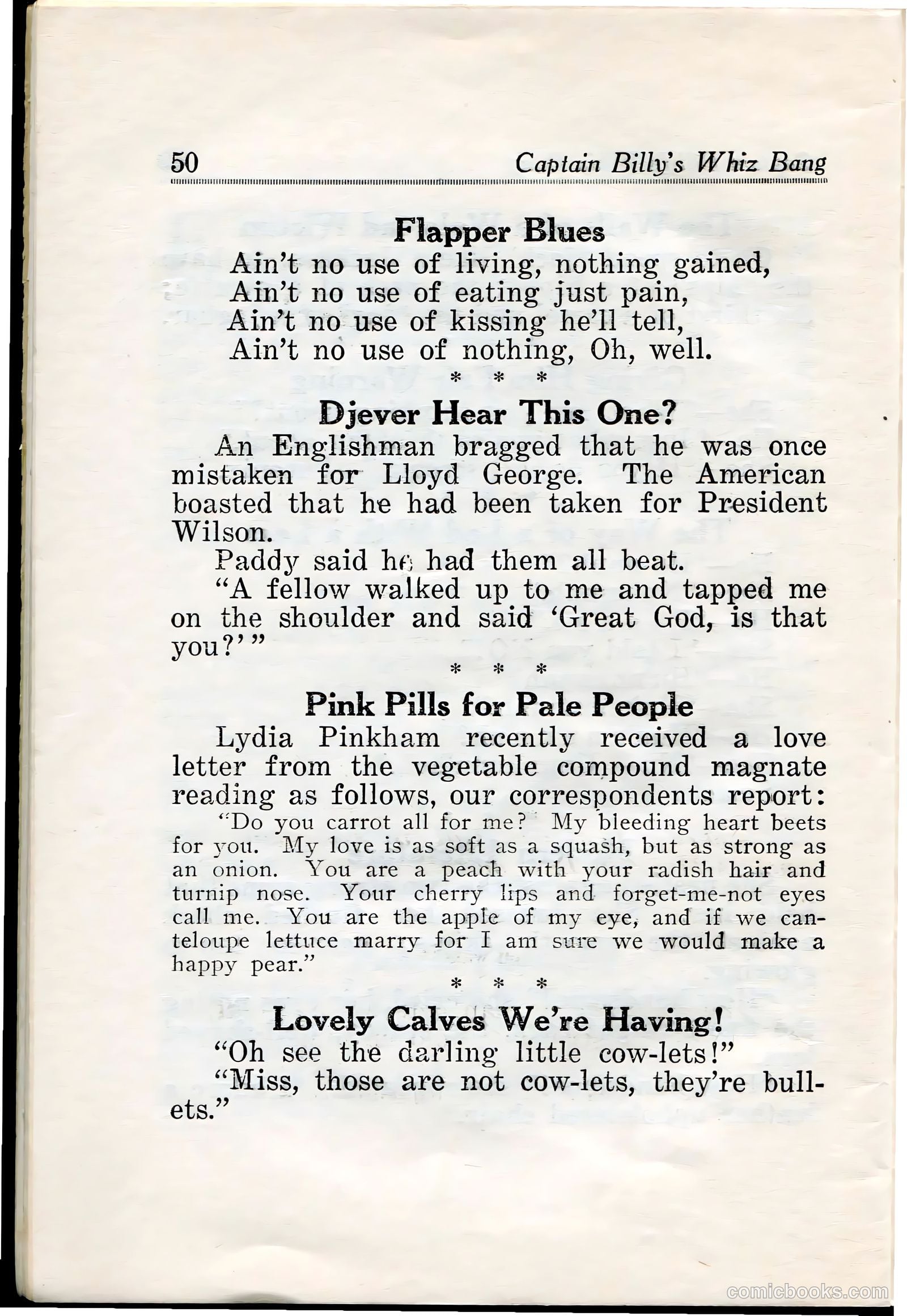 Captain Billy's Whiz Bang #28 (1921) — page 52 of 68