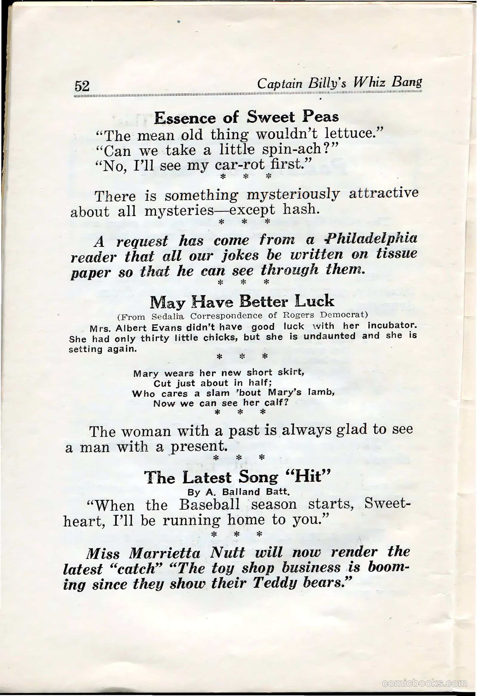 Captain Billy's Whiz Bang #28 (1921) — page 54 of 68