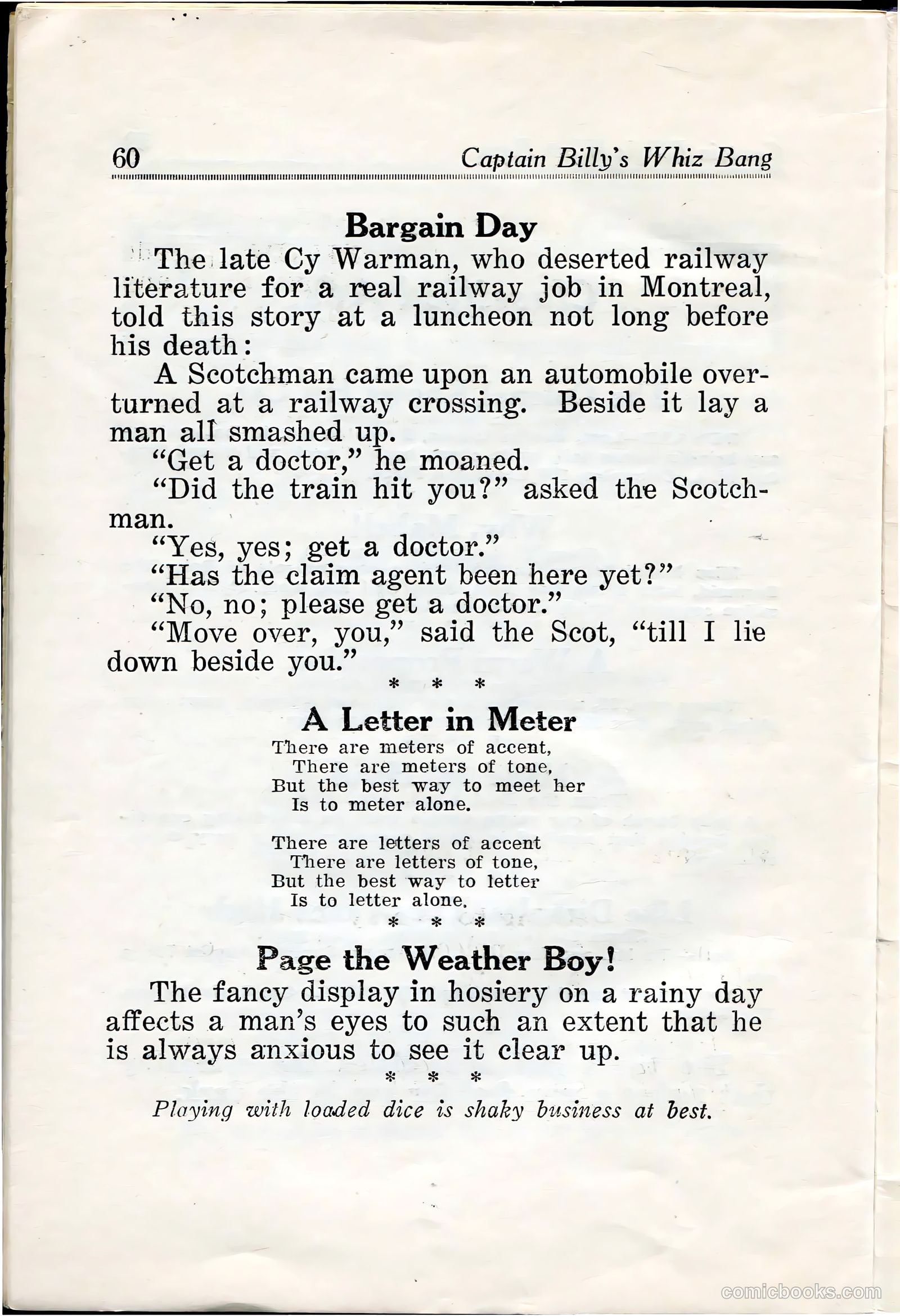Captain Billy's Whiz Bang #28 (1921) — page 62 of 68