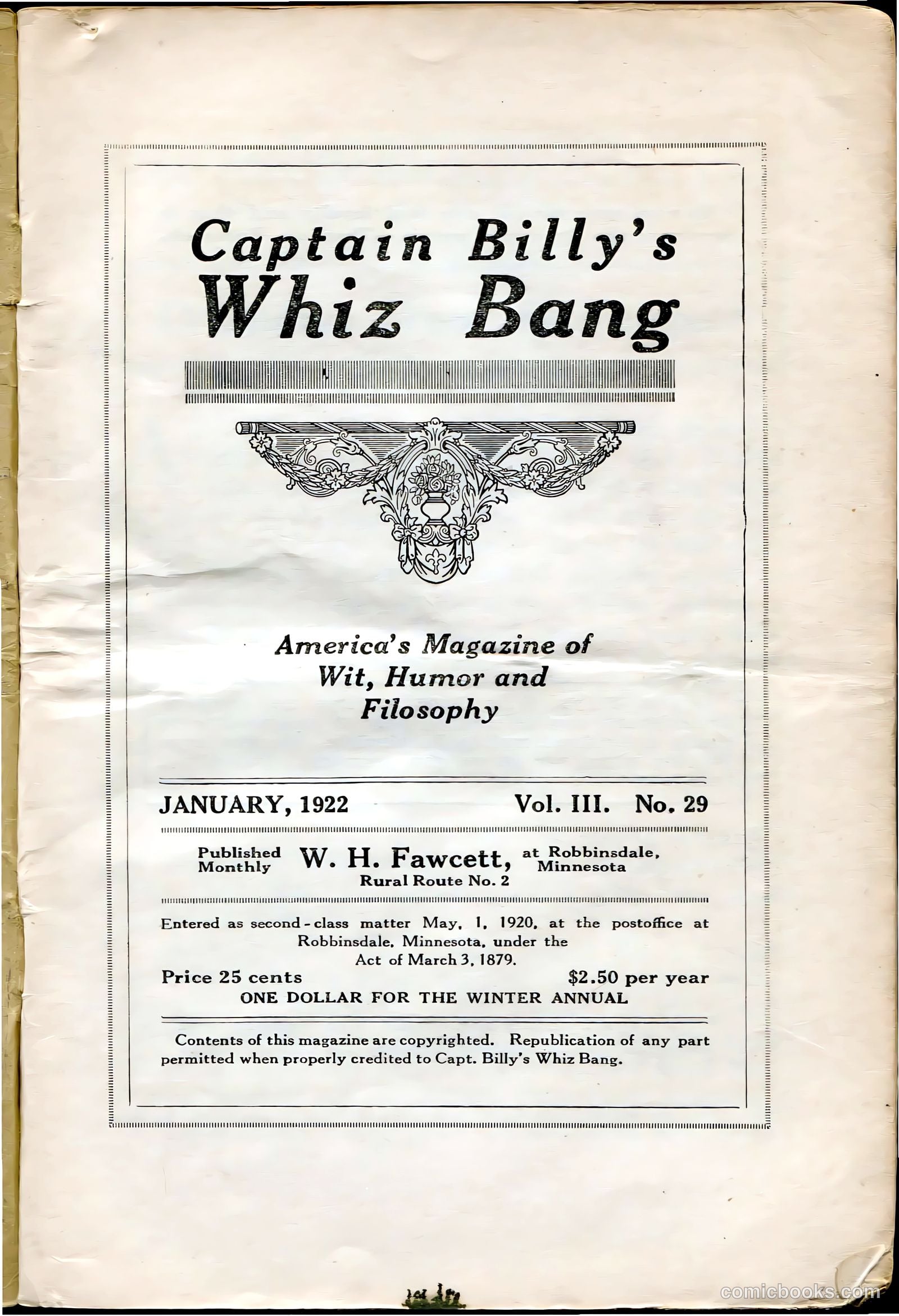 Captain Billy's Whiz Bang #29 (1922) — page 3 of 68
