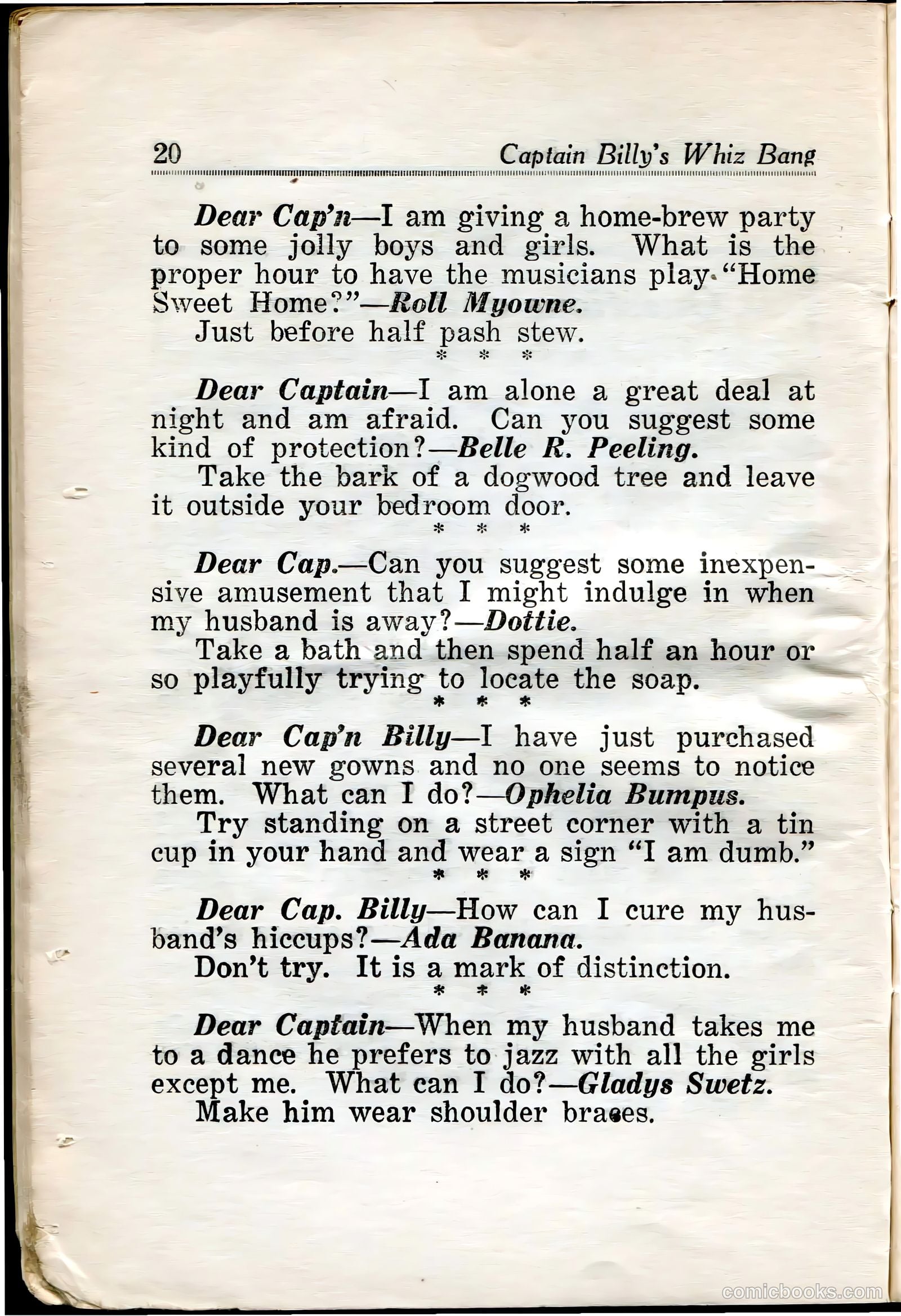 Captain Billy's Whiz Bang #29 (1922) — page 22 of 68