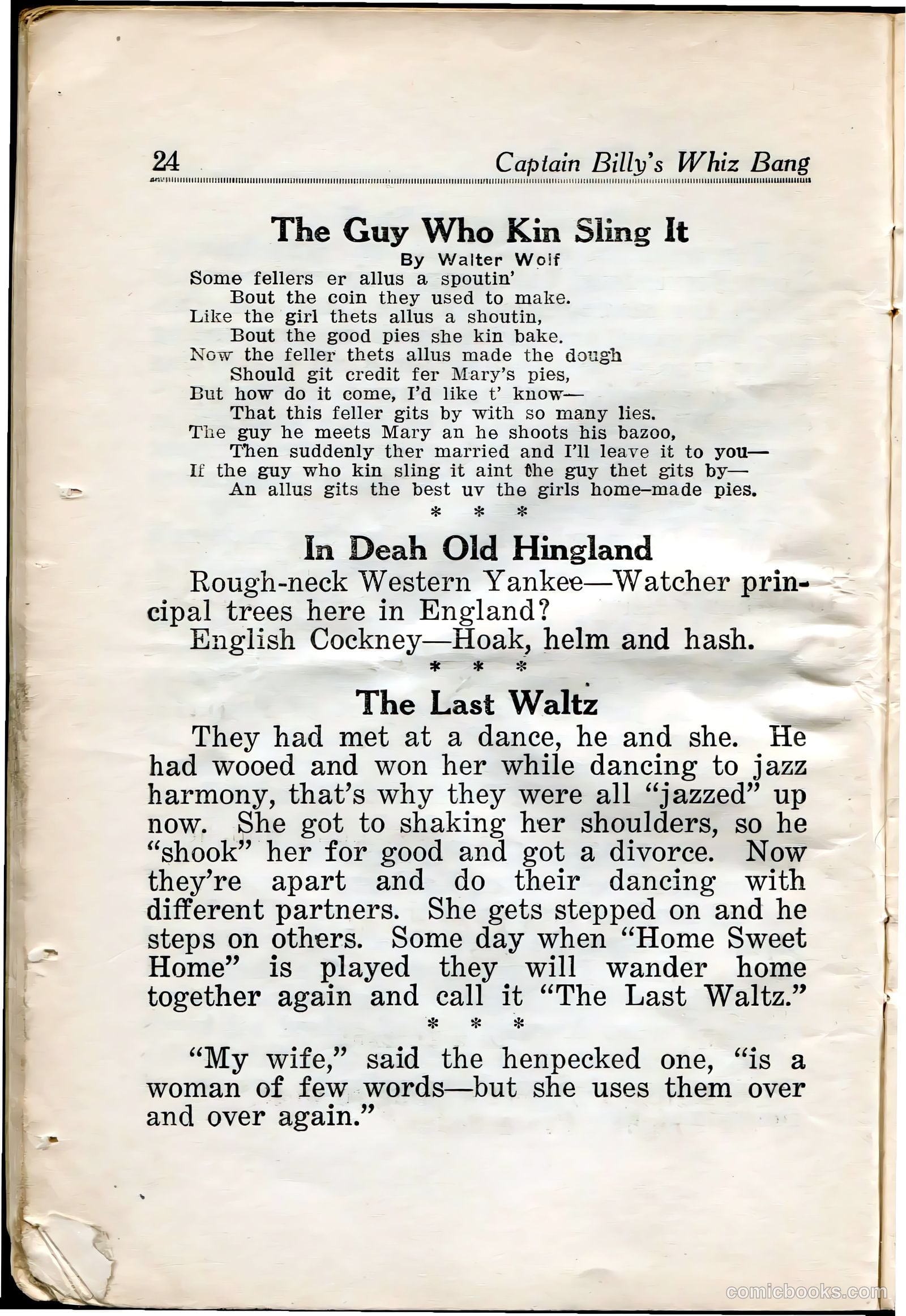 Captain Billy's Whiz Bang #29 (1922) — page 26 of 68