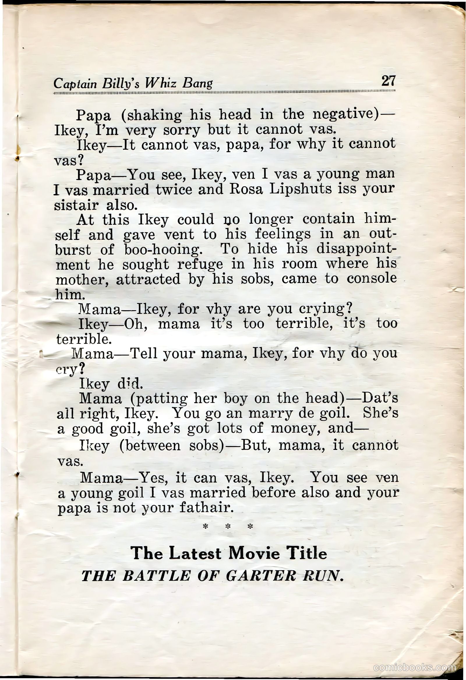 Captain Billy's Whiz Bang #29 (1922) — page 29 of 68