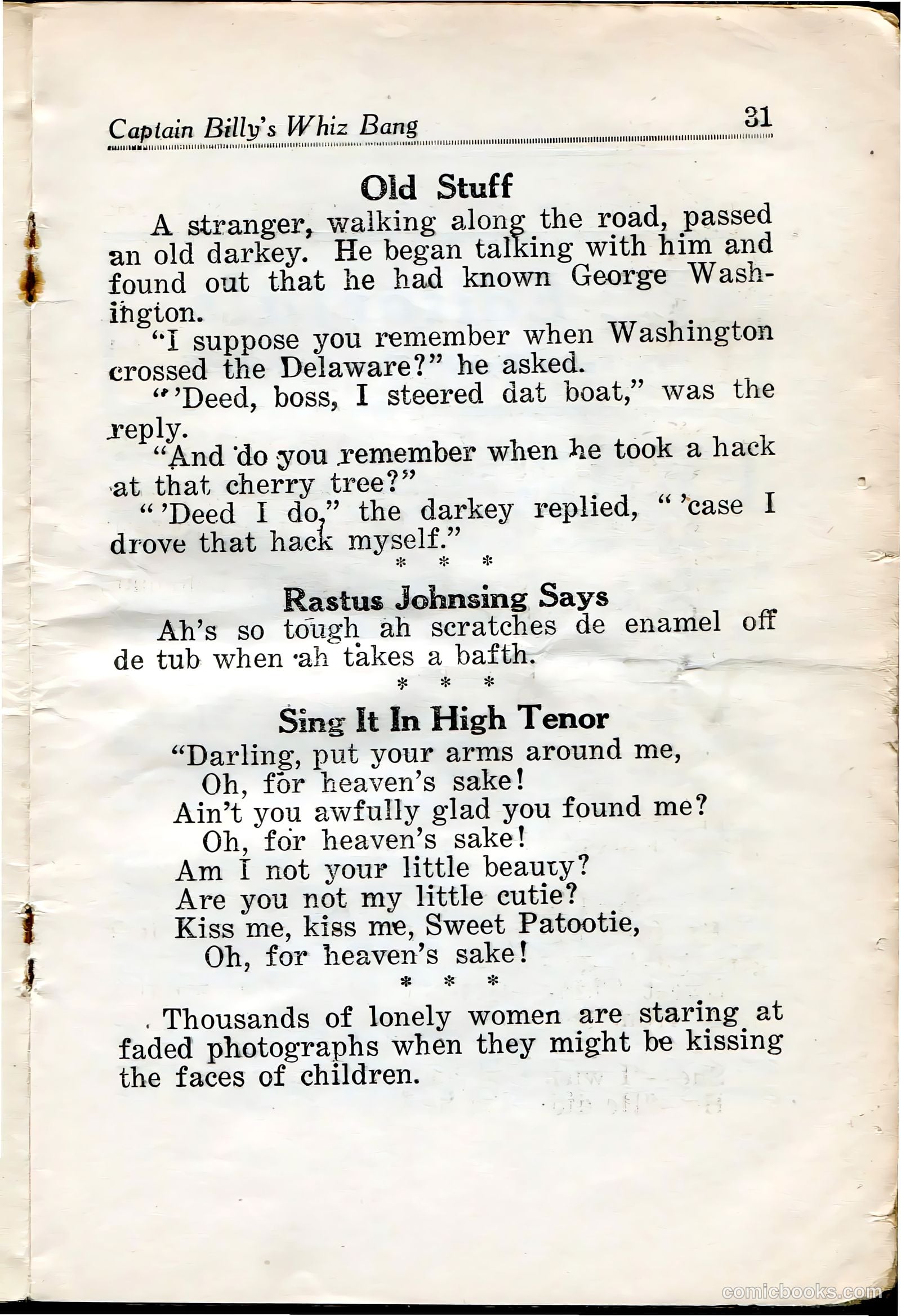 Captain Billy's Whiz Bang #29 (1922) — page 33 of 68