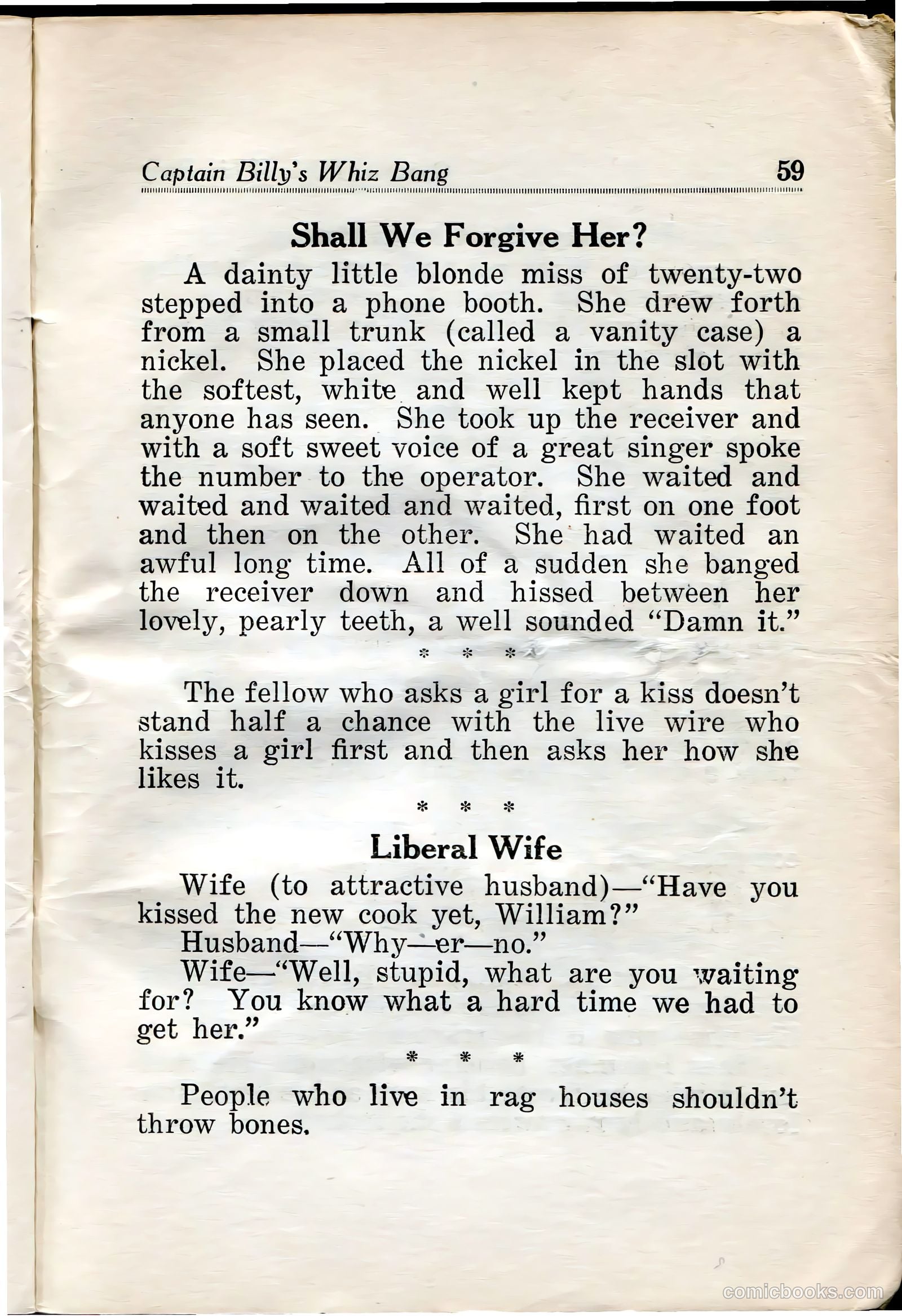 Captain Billy's Whiz Bang #29 (1922) — page 61 of 68