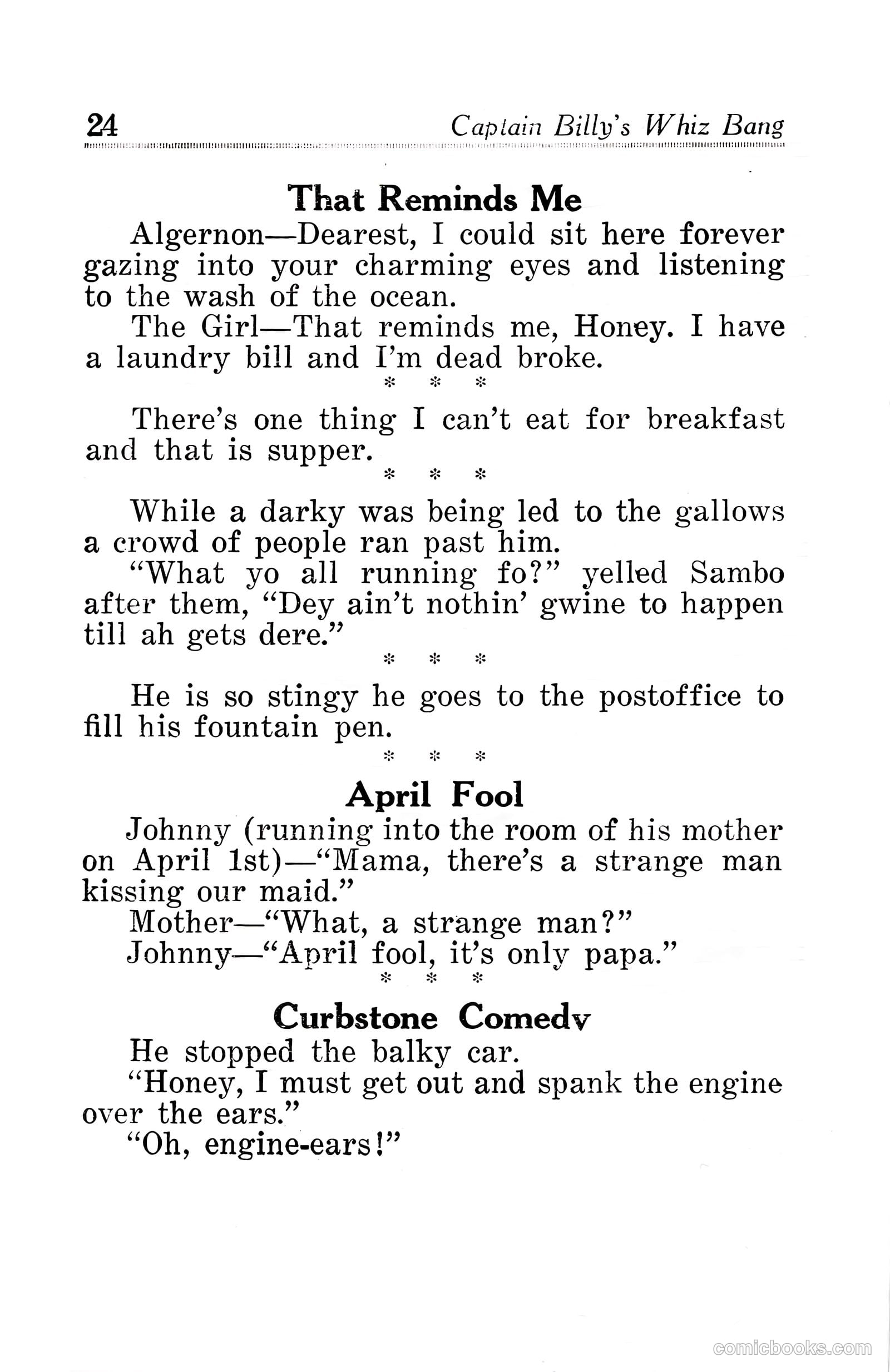 Captain Billy's Whiz Bang #30 (1922) — page 26 of 68