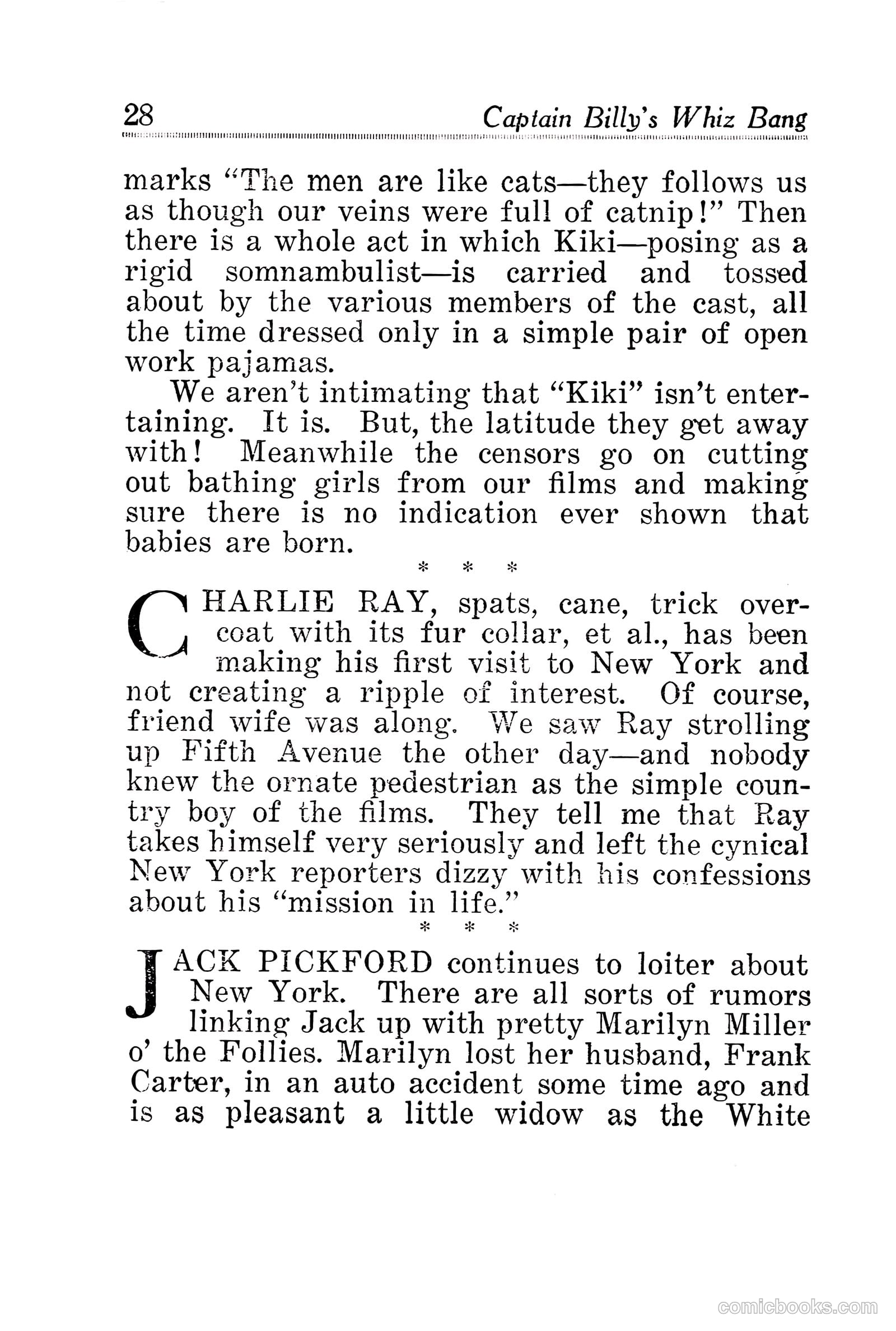 Captain Billy's Whiz Bang #30 (1922) — page 30 of 68
