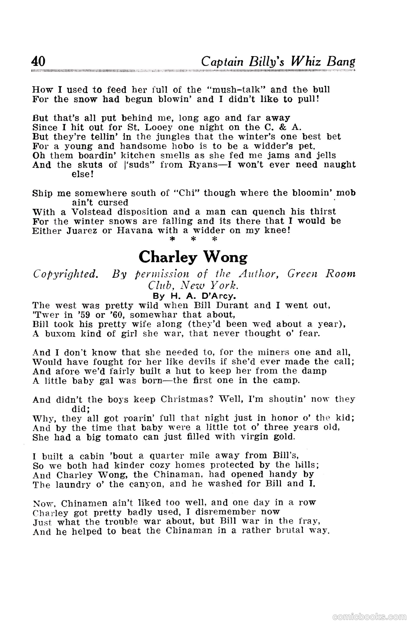 Captain Billy's Whiz Bang #30 (1922) — page 42 of 68