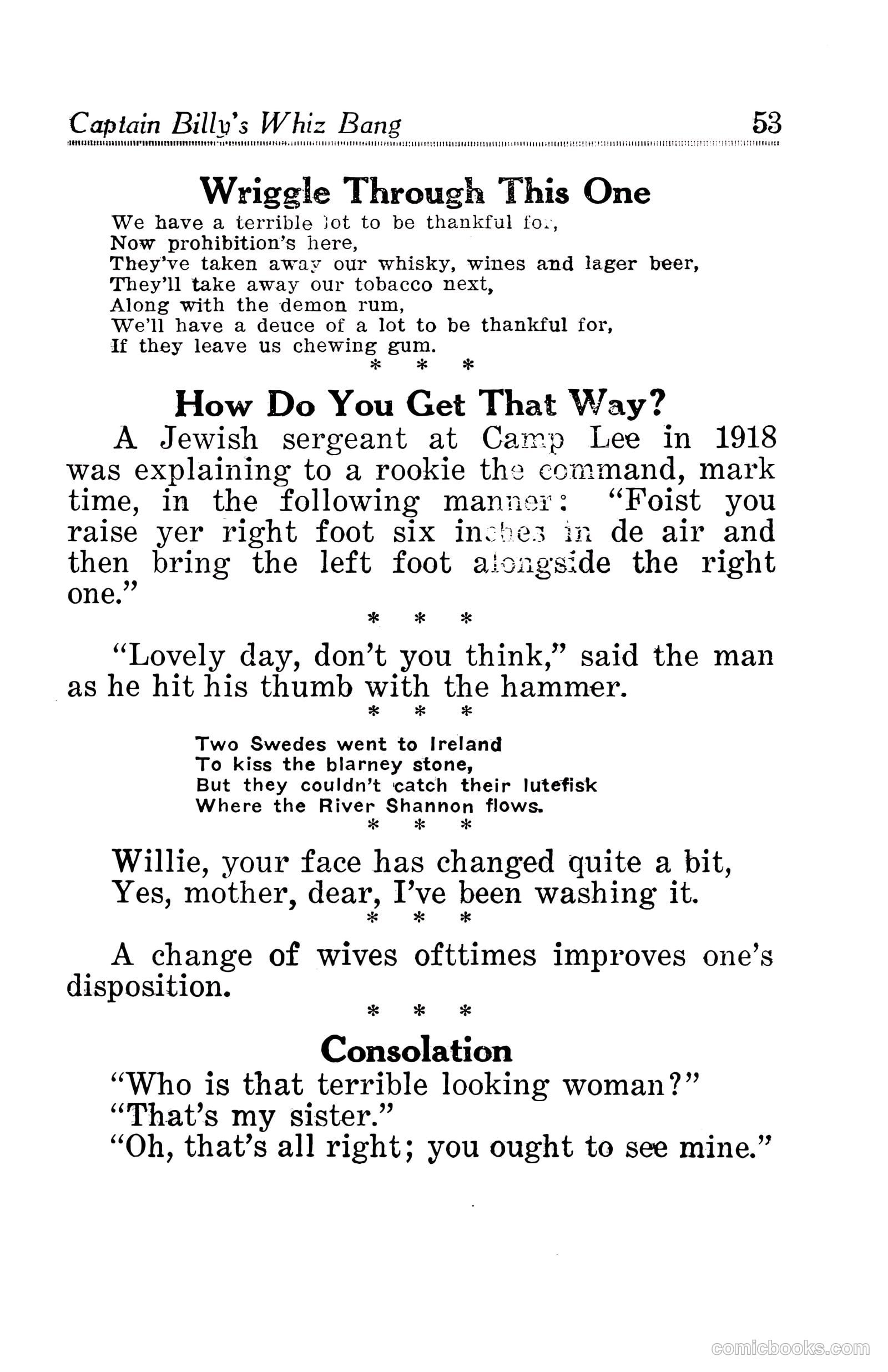 Captain Billy's Whiz Bang #30 (1922) — page 55 of 68