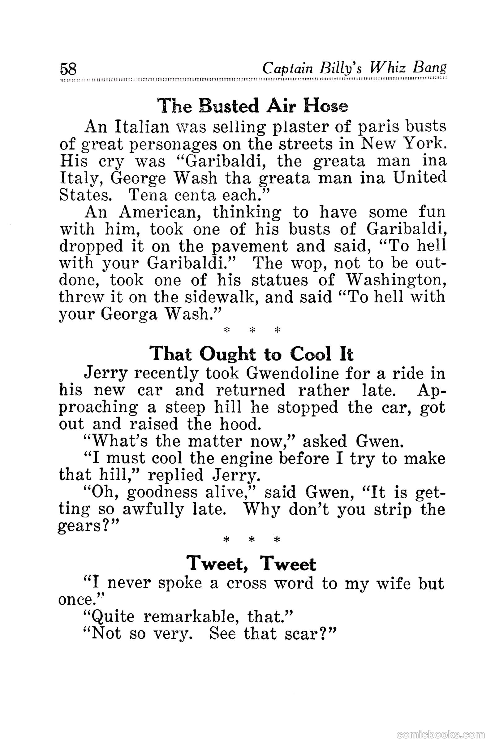 Captain Billy's Whiz Bang #30 (1922) — page 60 of 68