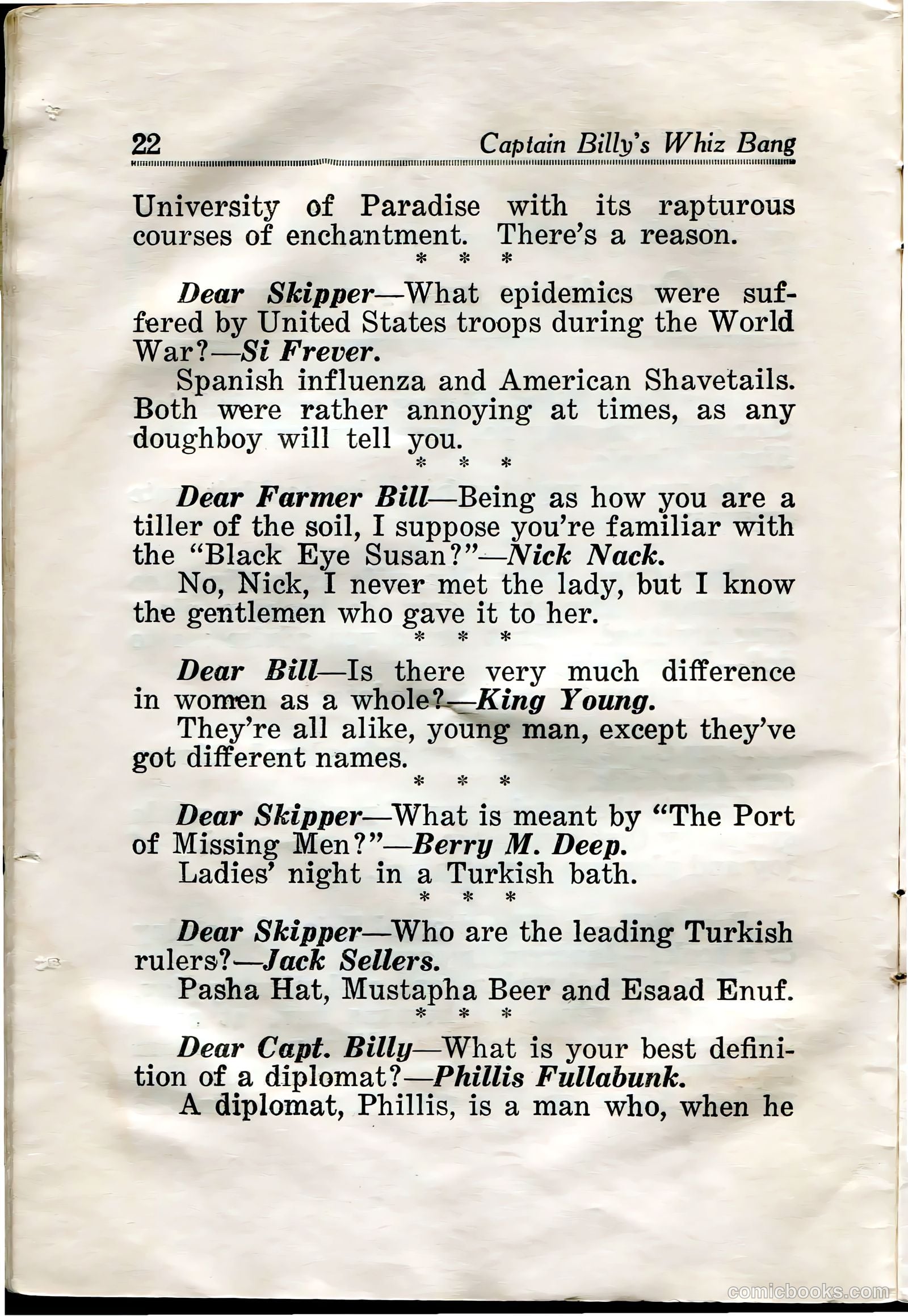 Captain Billy's Whiz Bang #31 (1922) — page 24 of 68