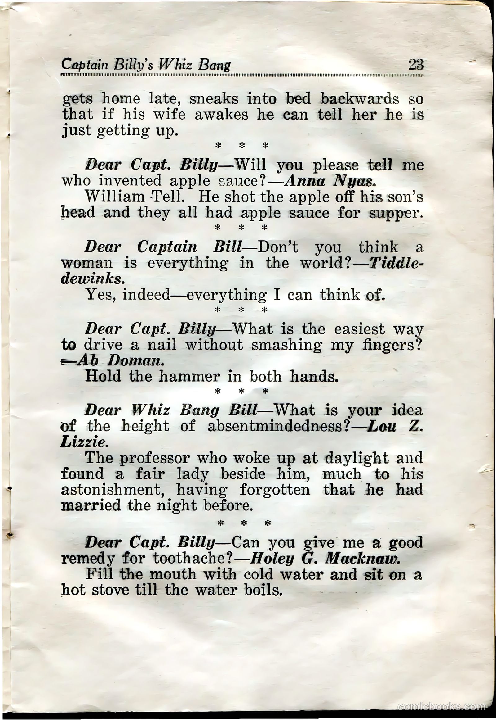 Captain Billy's Whiz Bang #31 (1922) — page 25 of 68