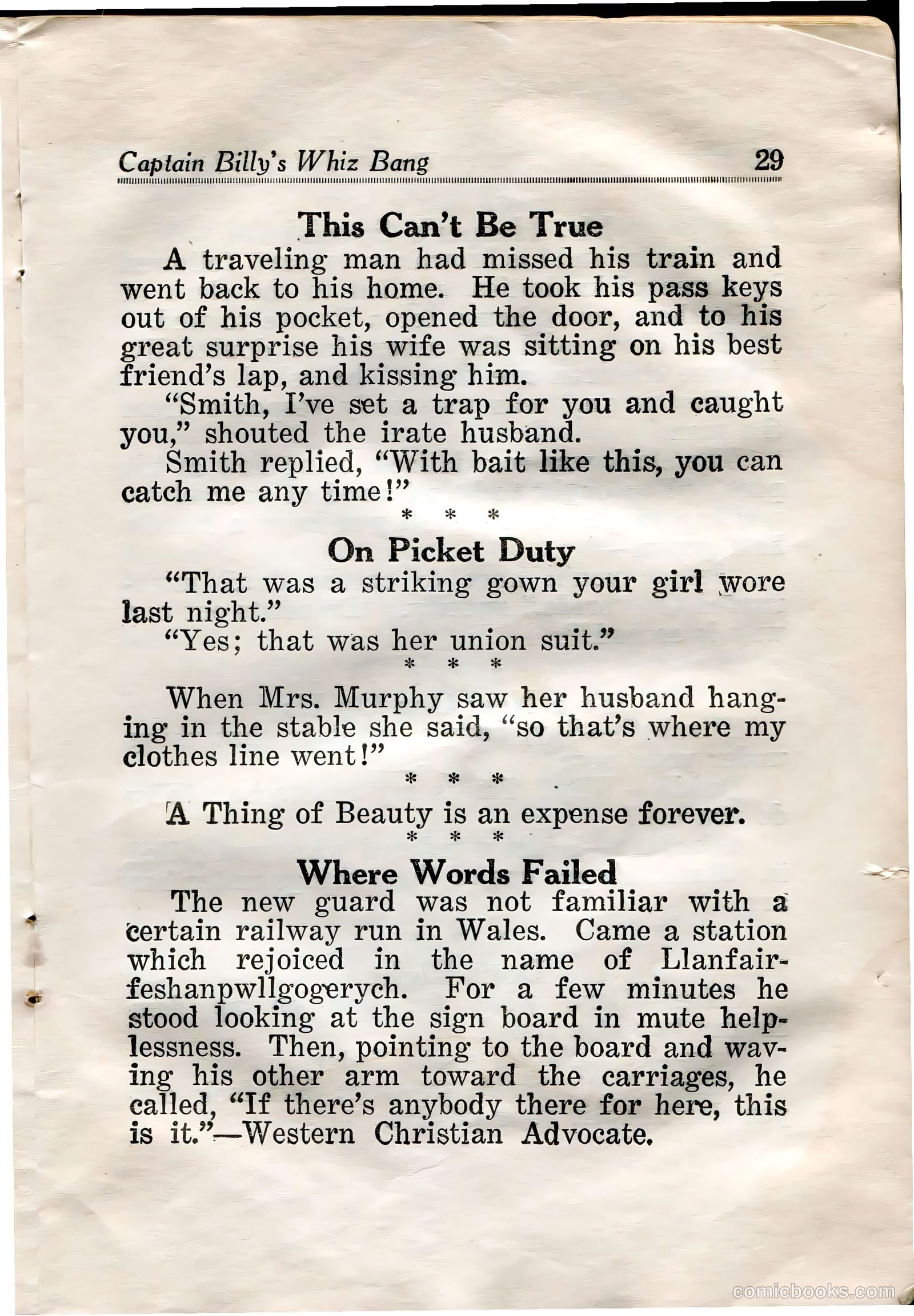 Captain Billy's Whiz Bang #31 (1922) — page 31 of 68