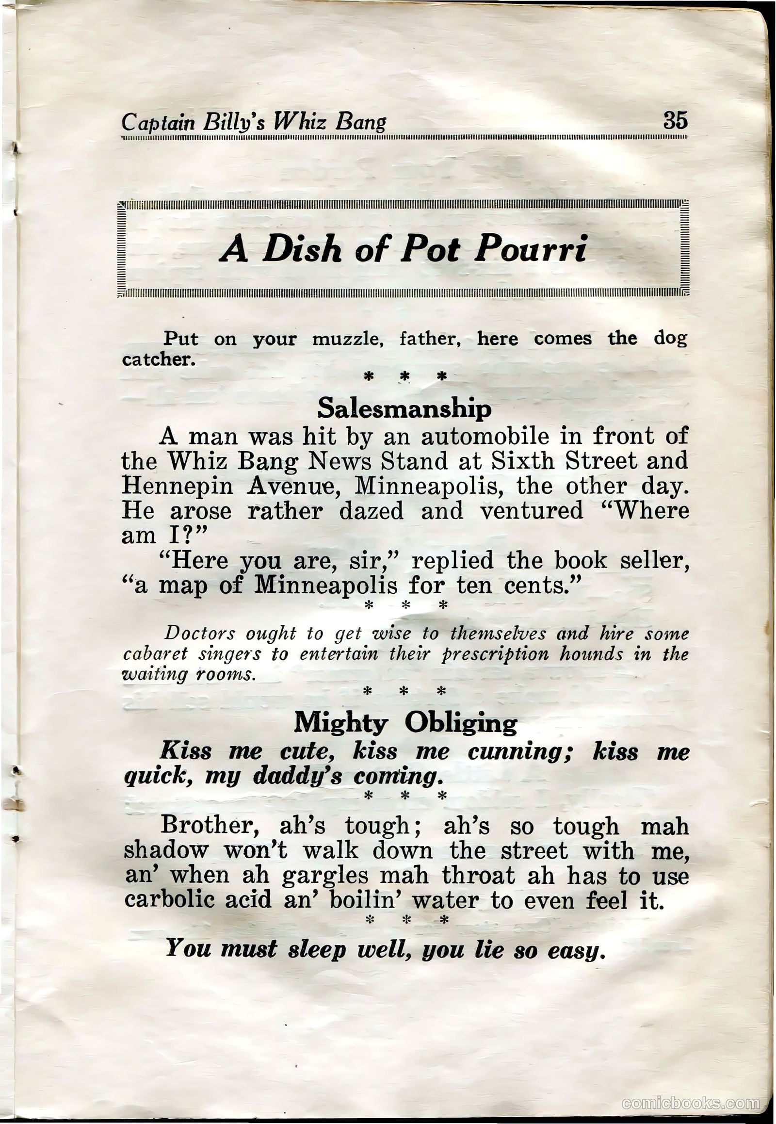 Captain Billy's Whiz Bang #31 (1922) — page 37 of 68