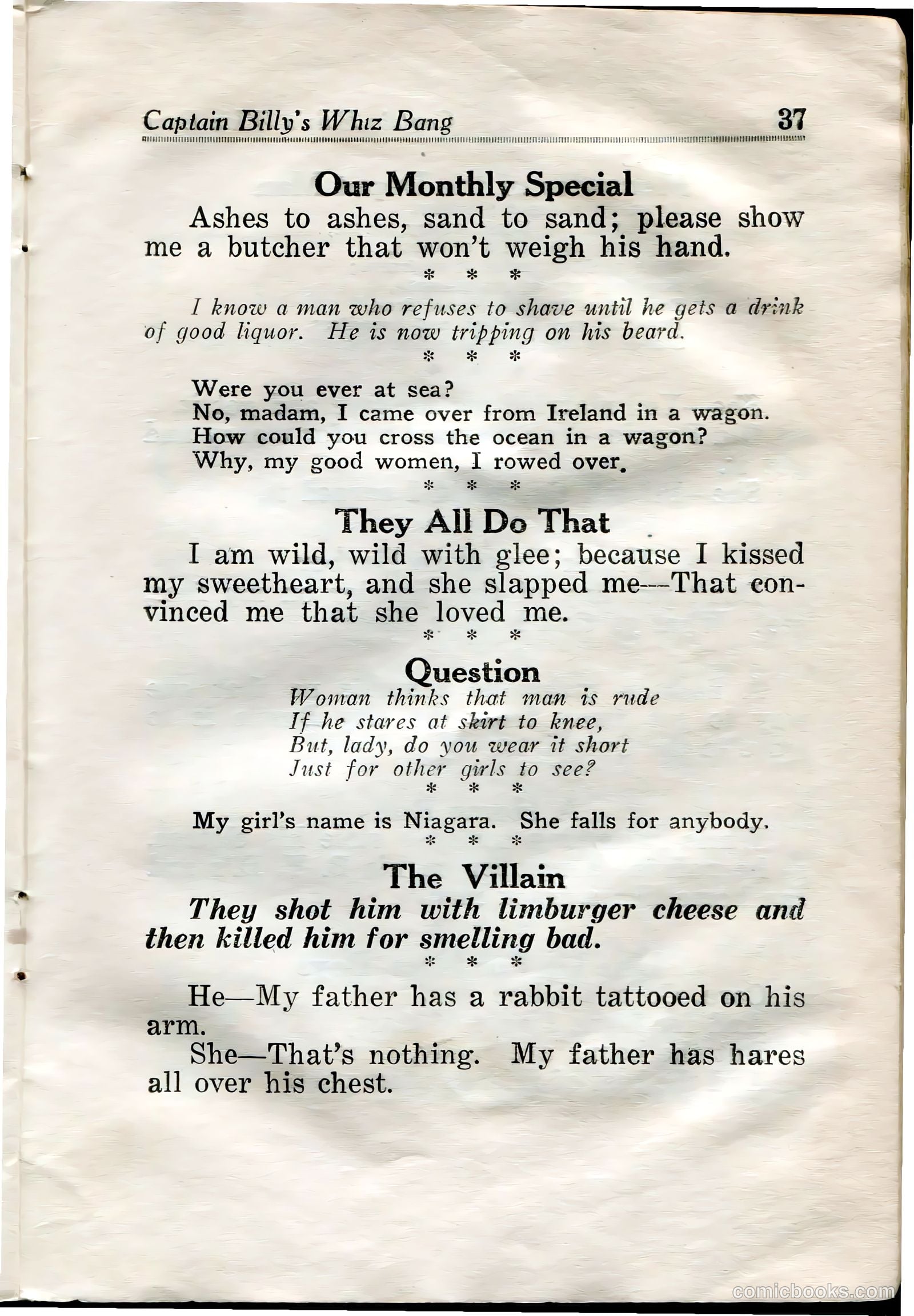 Captain Billy's Whiz Bang #31 (1922) — page 39 of 68