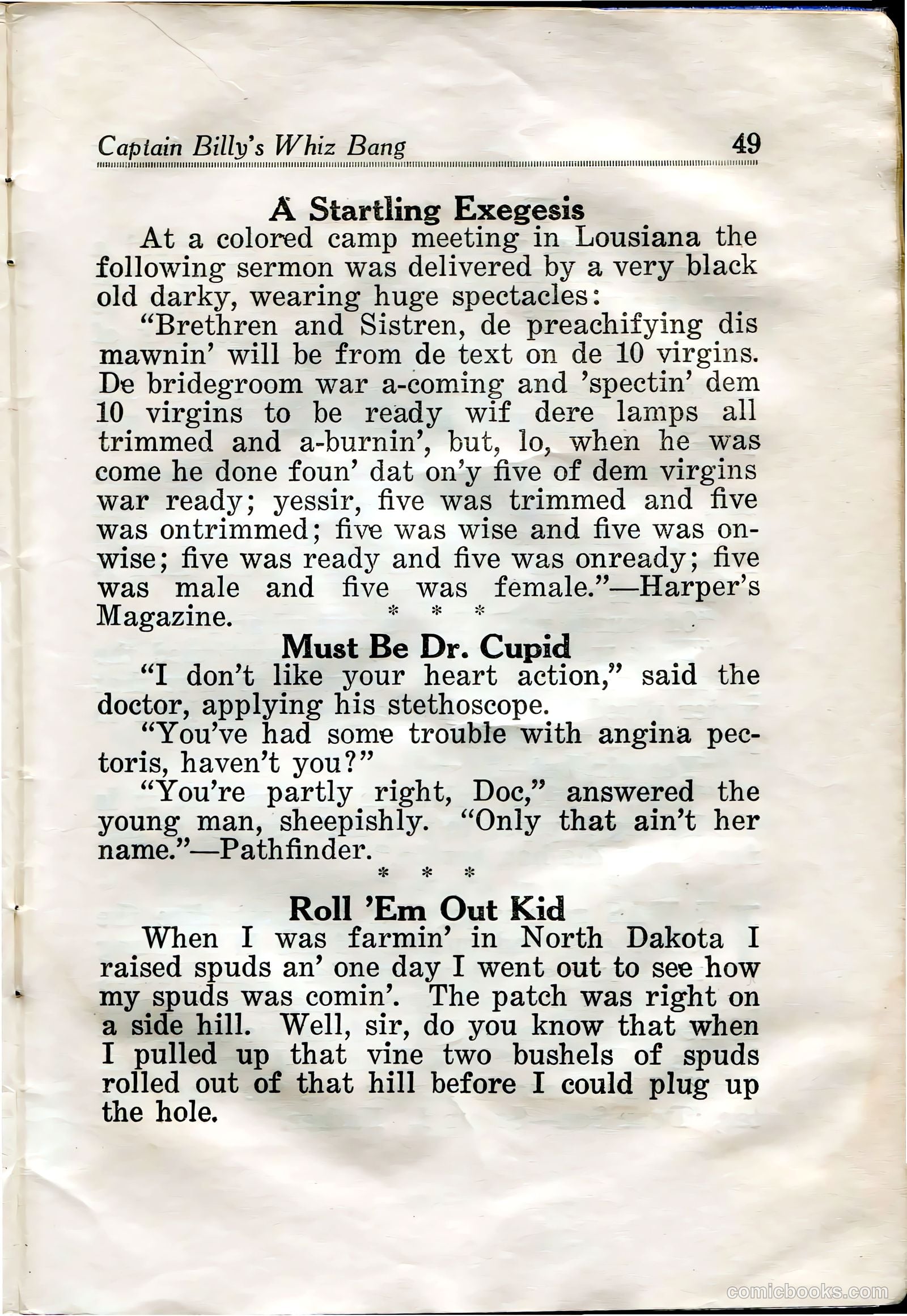 Captain Billy's Whiz Bang #31 (1922) — page 51 of 68