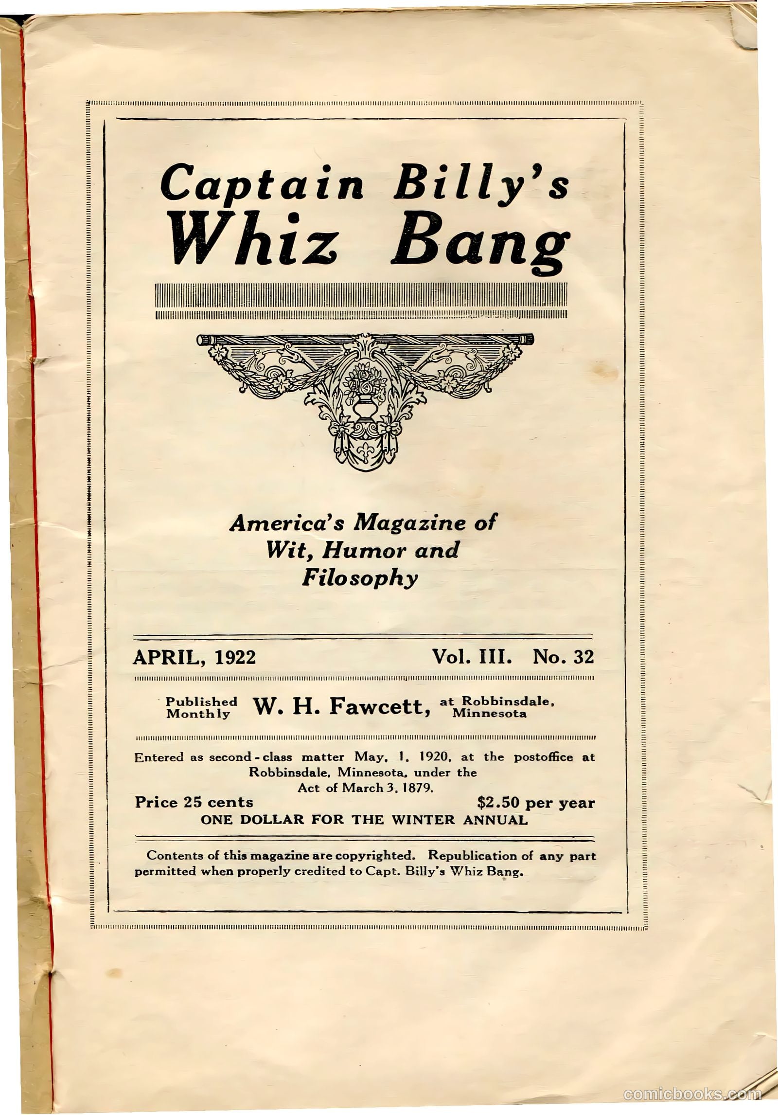 Captain Billy's Whiz Bang #32 (1922) — page 3 of 67