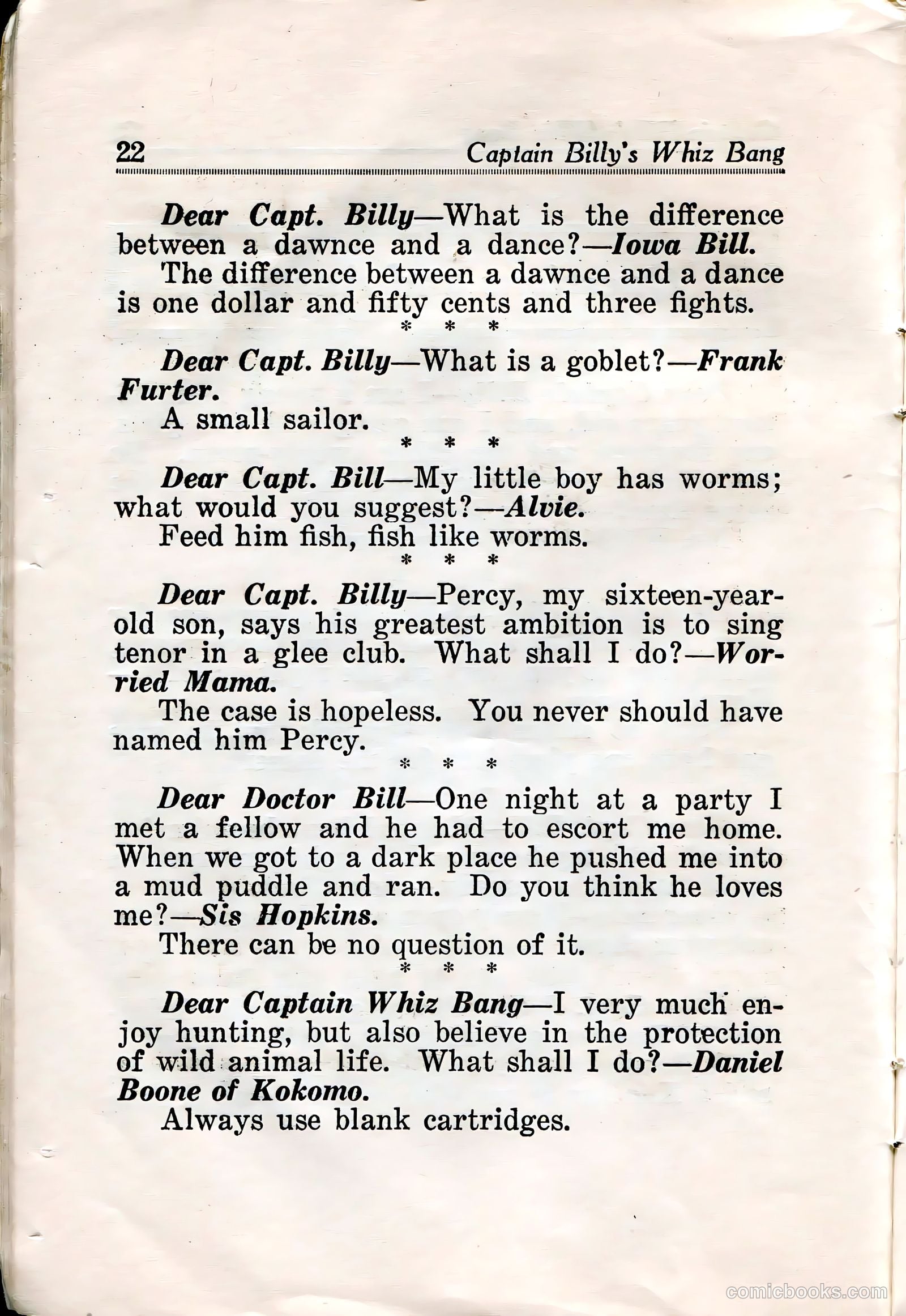 Captain Billy's Whiz Bang #32 (1922) — page 24 of 67