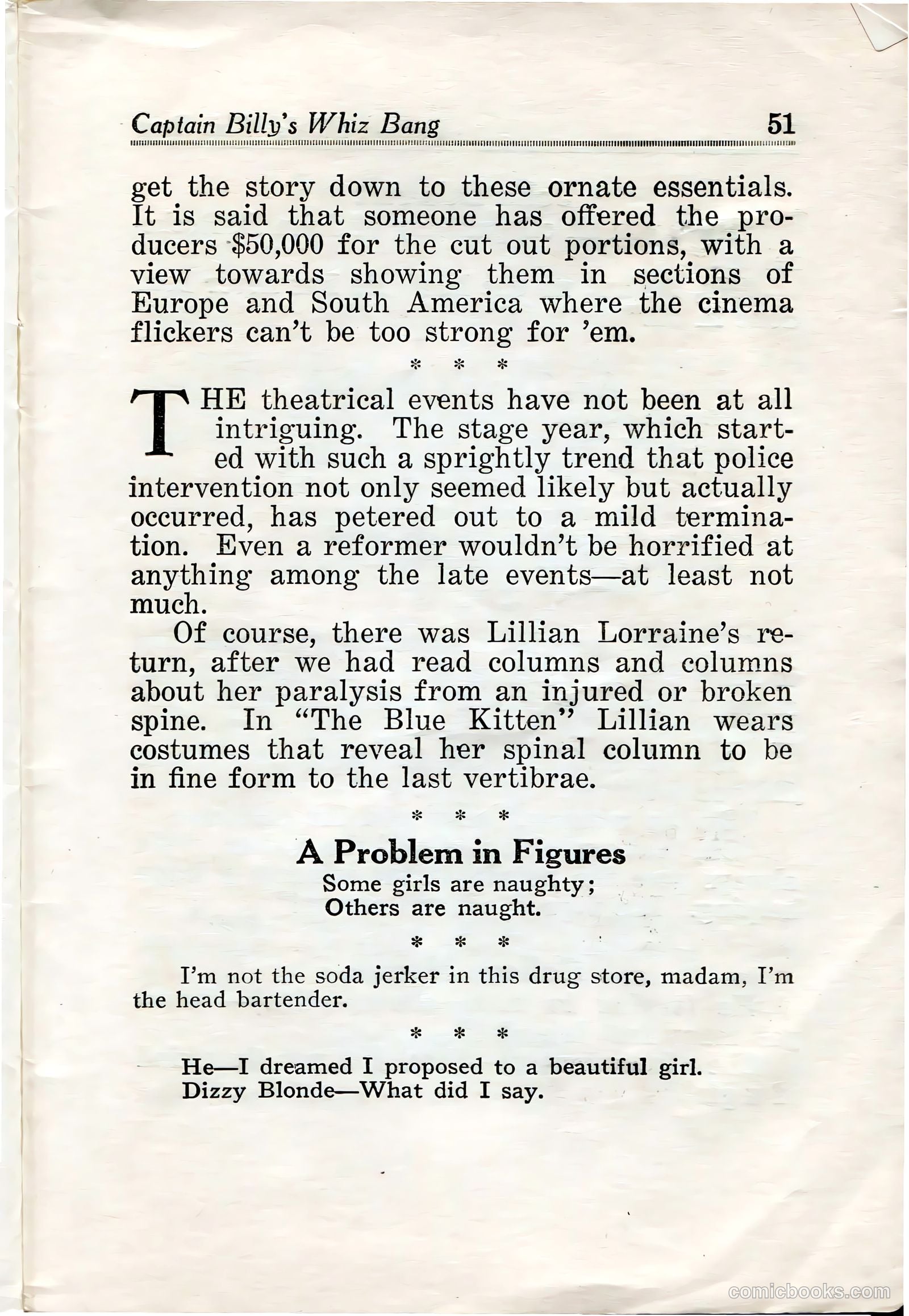 Captain Billy's Whiz Bang #32 (1922) — page 52 of 67