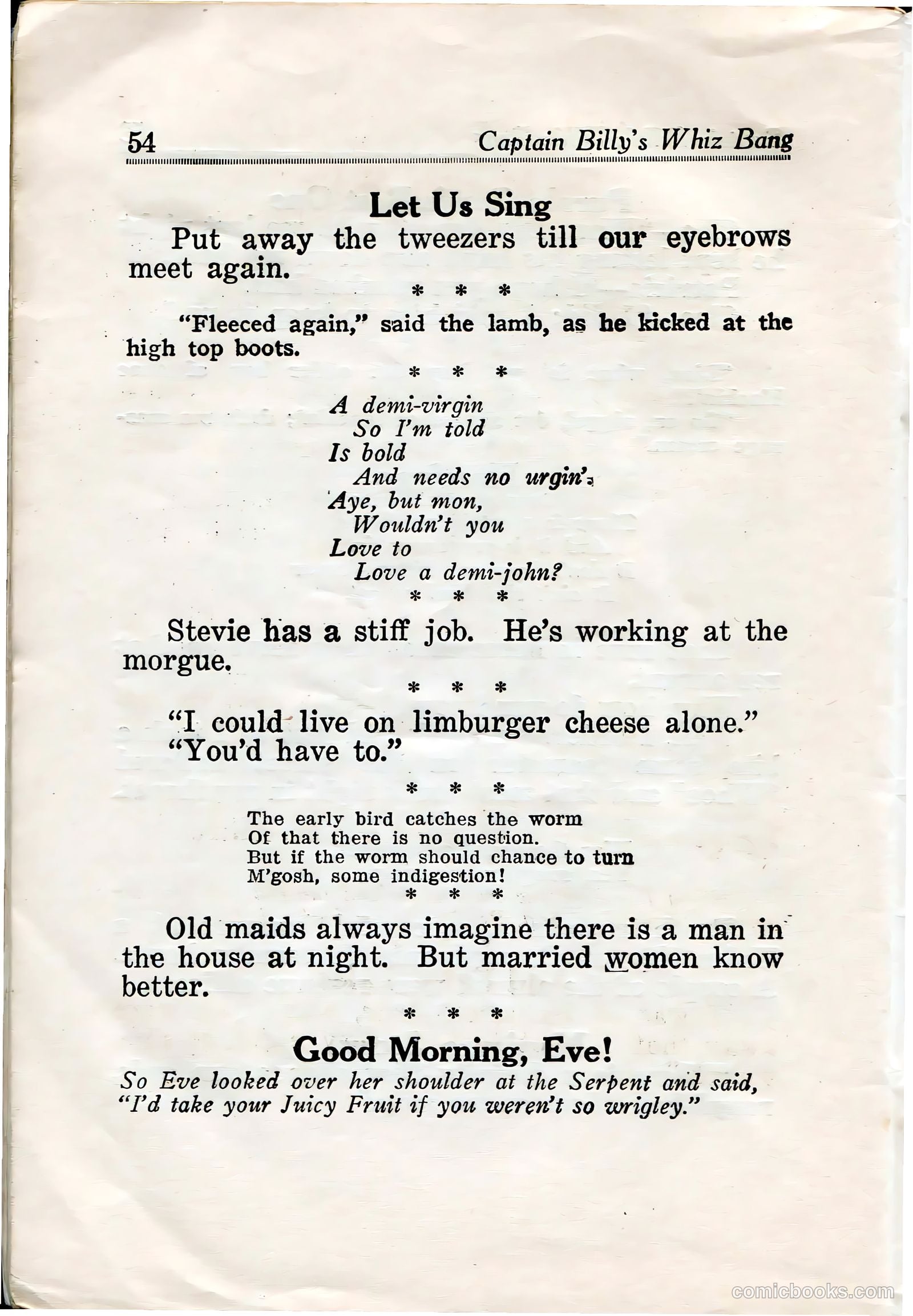 Captain Billy's Whiz Bang #32 (1922) — page 55 of 67