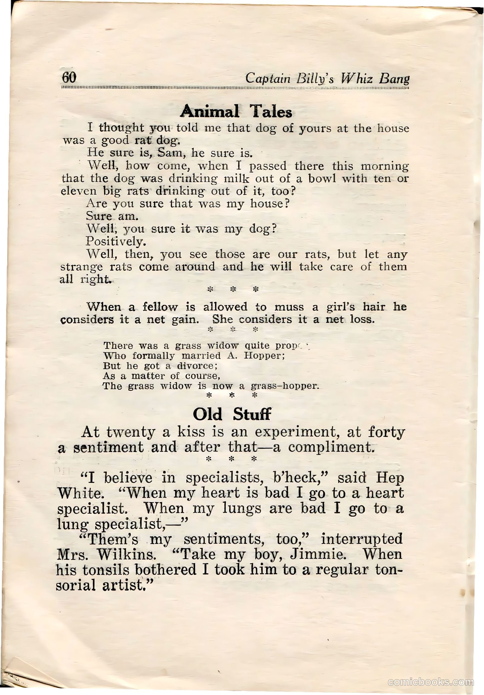 Captain Billy's Whiz Bang #32 (1922) — page 61 of 67