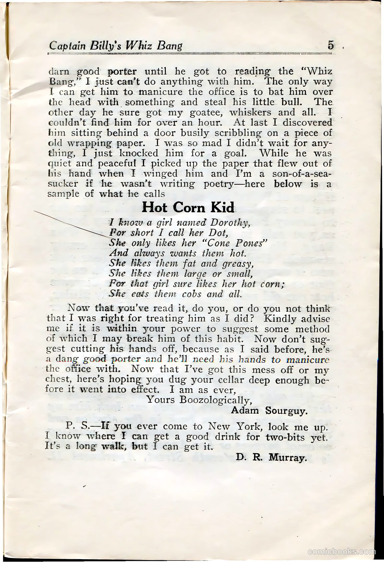 Captain Billy's Whiz Bang #33 (1922) — page 7 of 68