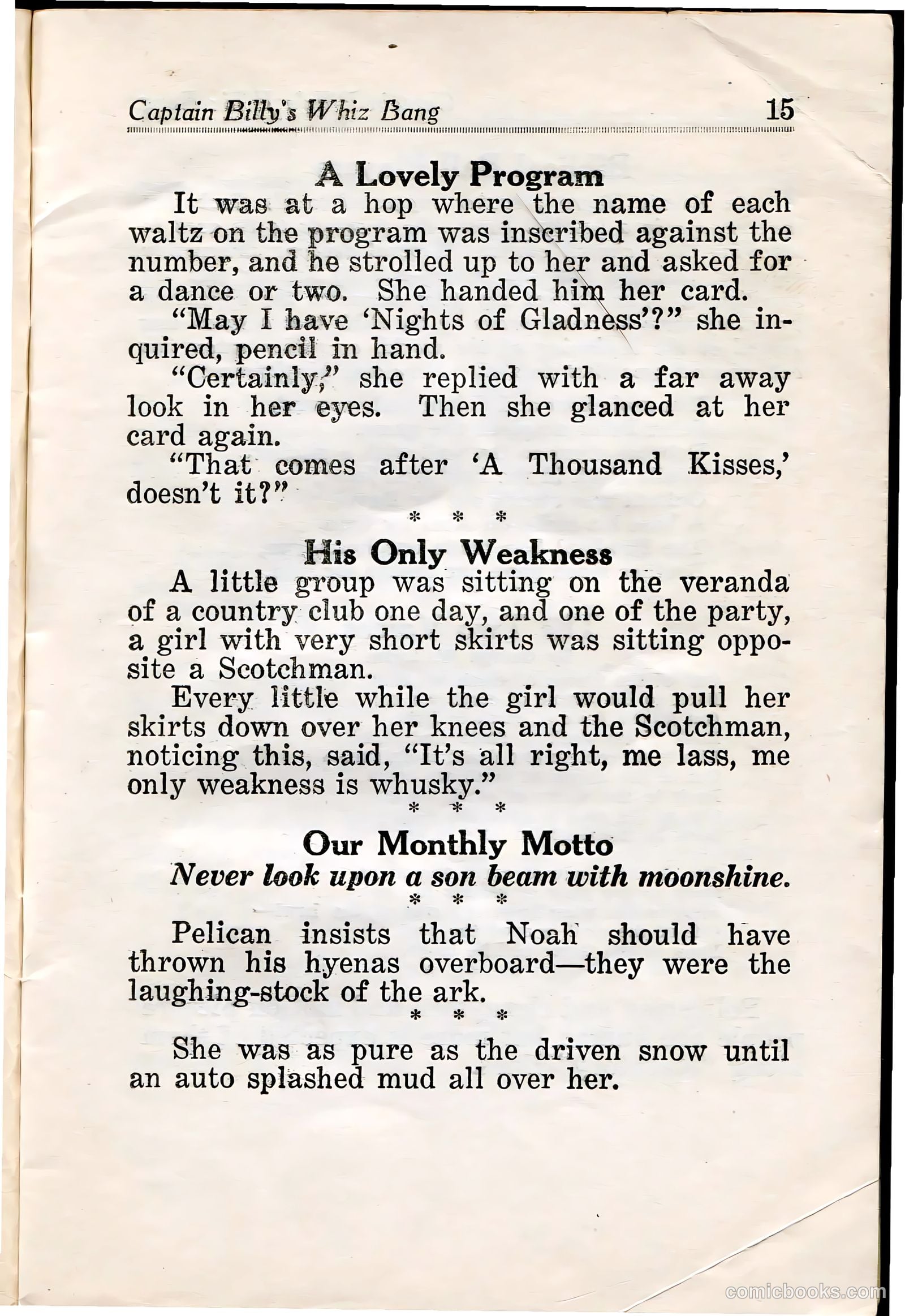 Captain Billy's Whiz Bang #33 (1922) — page 17 of 68