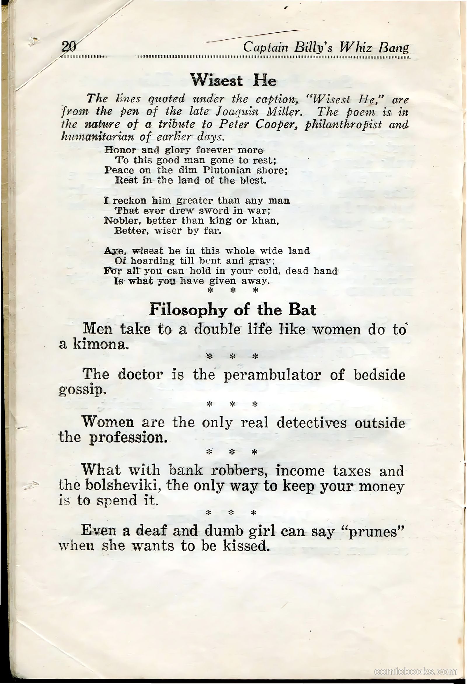 Captain Billy's Whiz Bang #33 (1922) — page 22 of 68