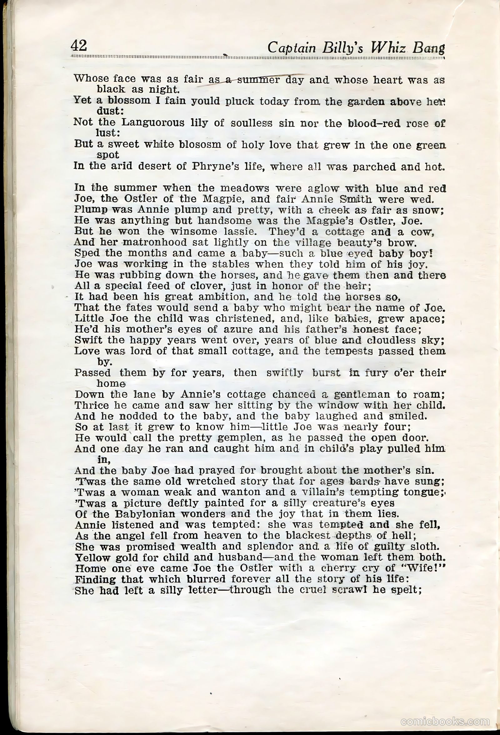 Captain Billy's Whiz Bang #33 (1922) — page 44 of 68