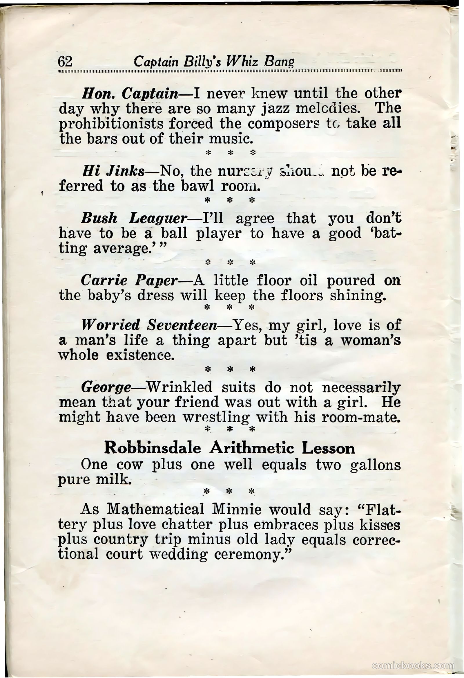 Captain Billy's Whiz Bang #33 (1922) — page 64 of 68