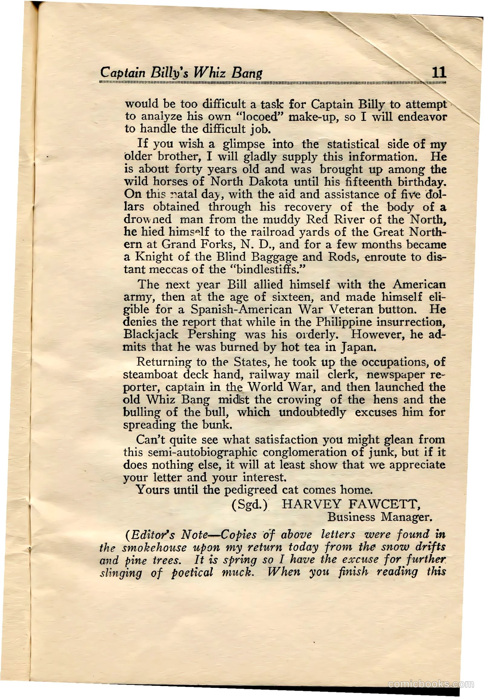 Captain Billy's Whiz Bang #34 (1922) — page 13 of 68