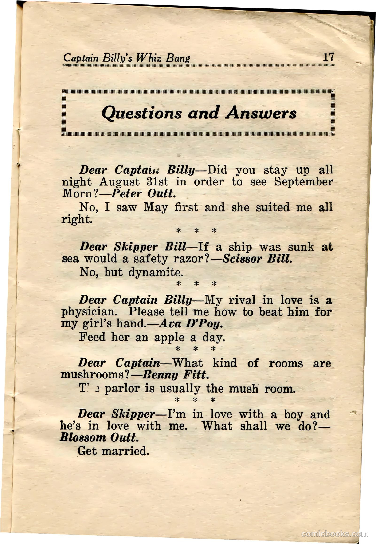 Captain Billy's Whiz Bang #34 (1922) — page 19 of 68