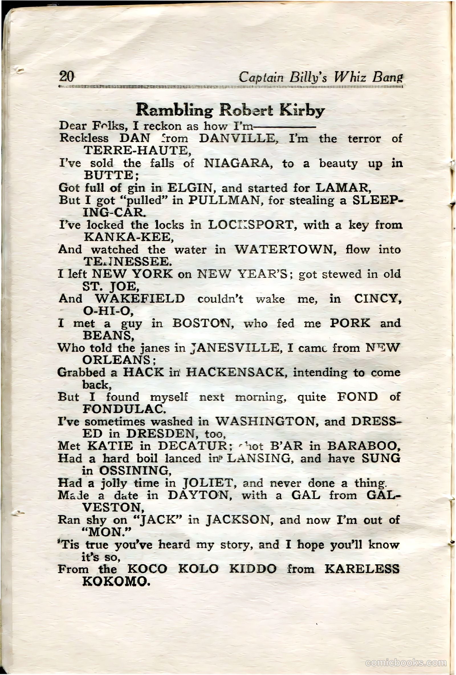 Captain Billy's Whiz Bang #34 (1922) — page 22 of 68