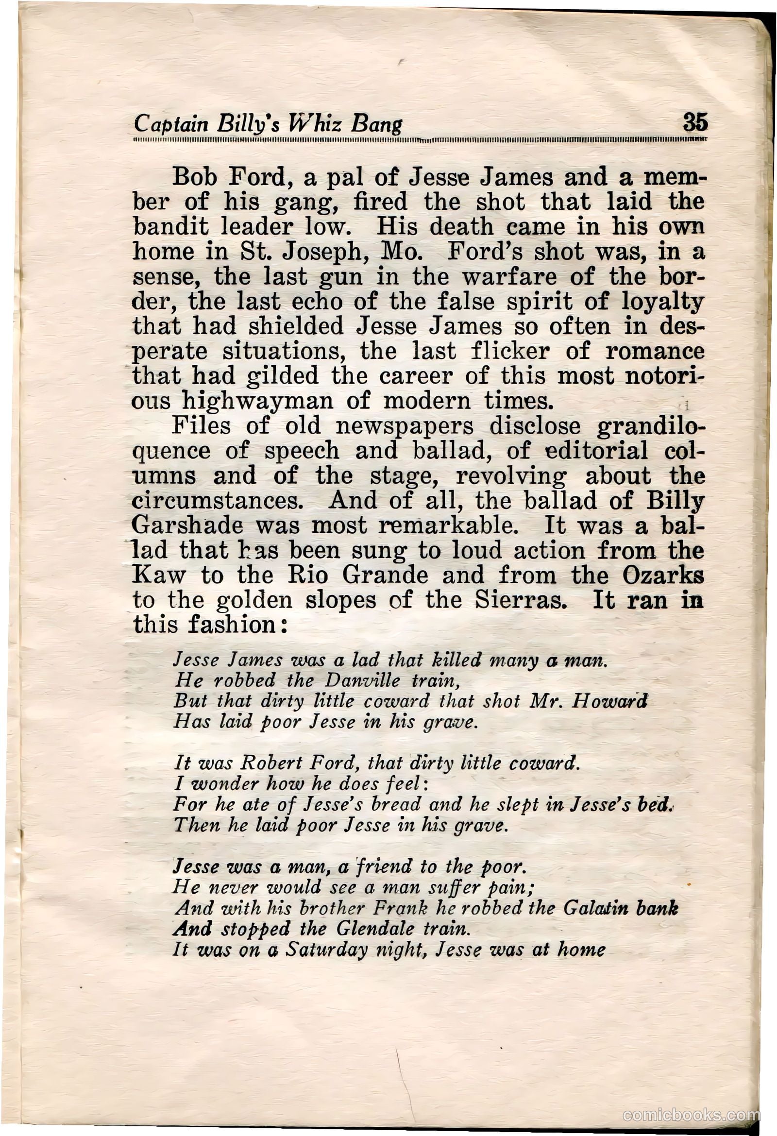Captain Billy's Whiz Bang #34 (1922) — page 37 of 68