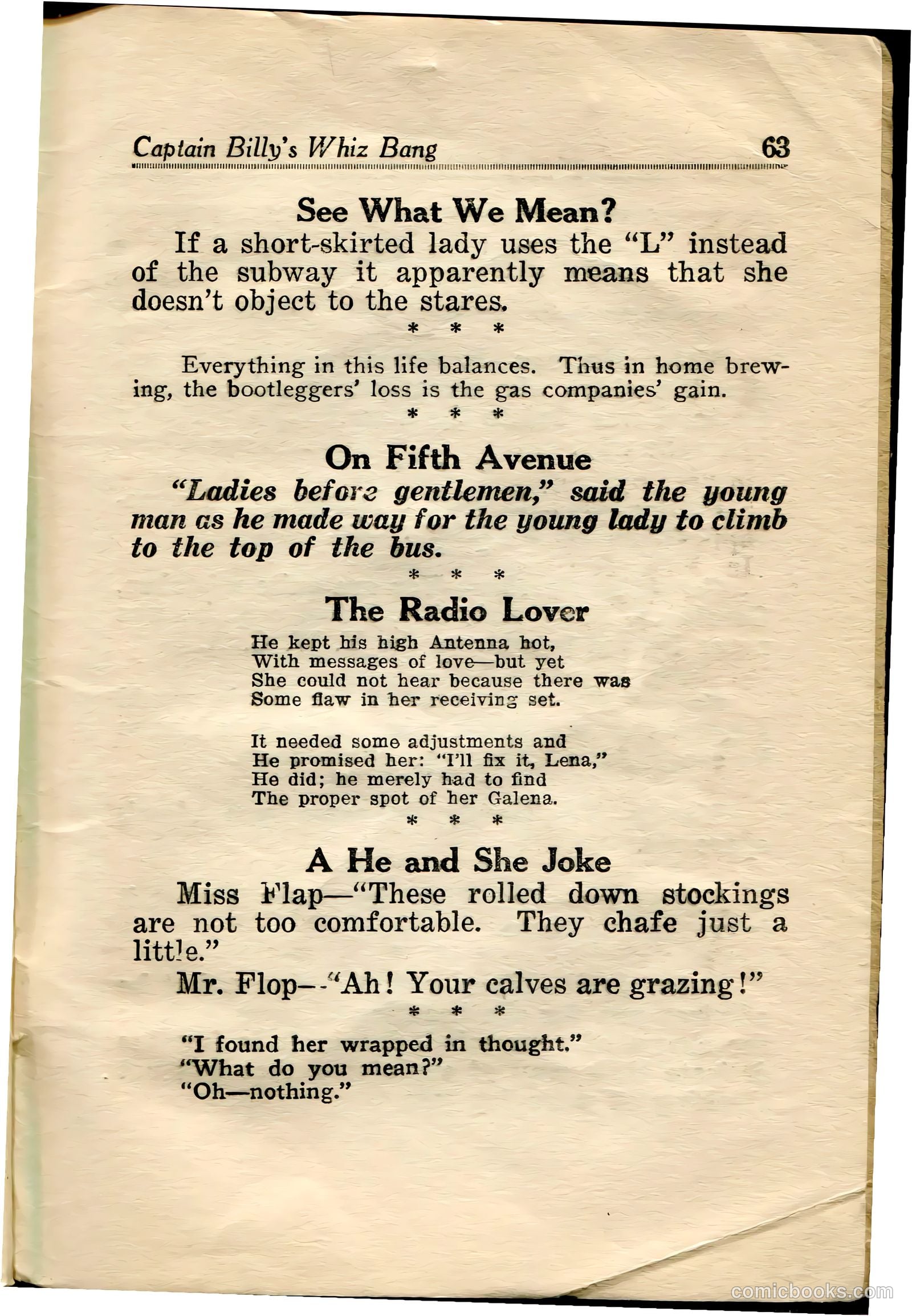 Captain Billy's Whiz Bang #34 (1922) — page 65 of 68