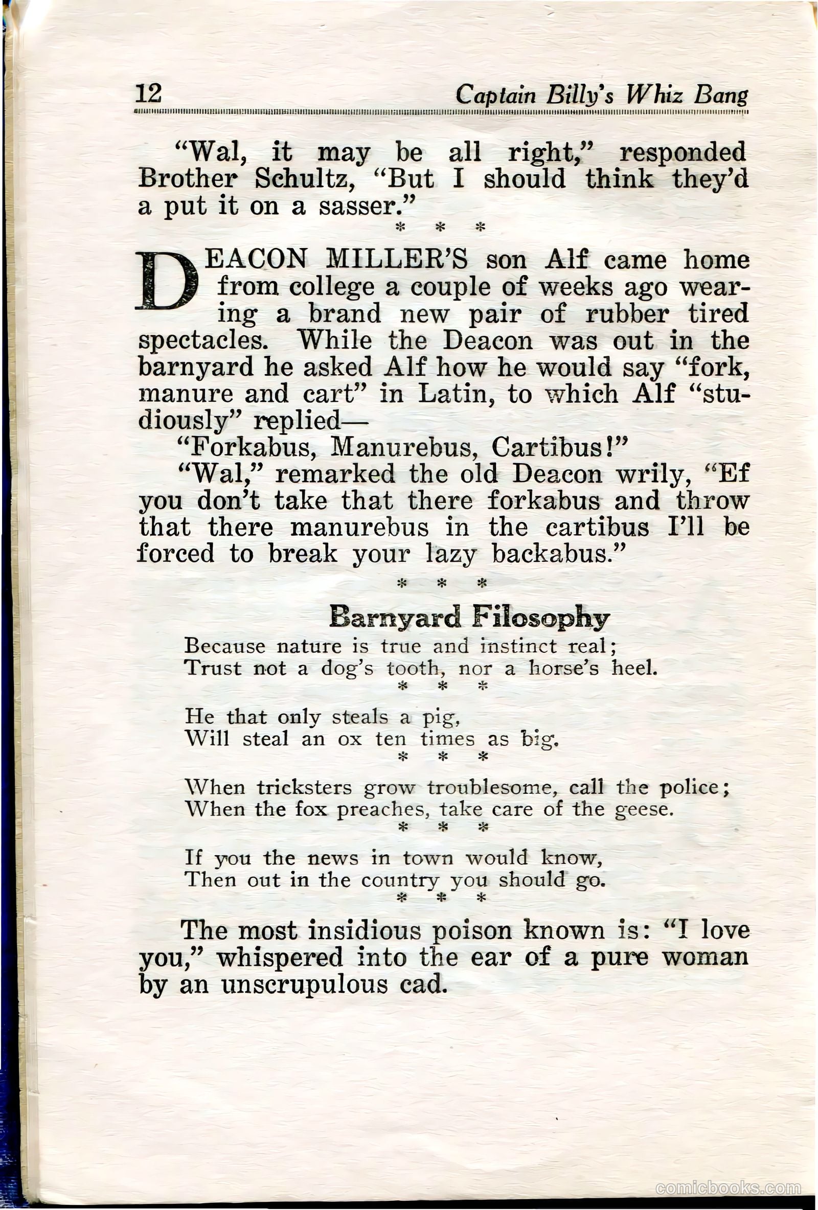 Captain Billy's Whiz Bang #35 (1922) — page 13 of 67