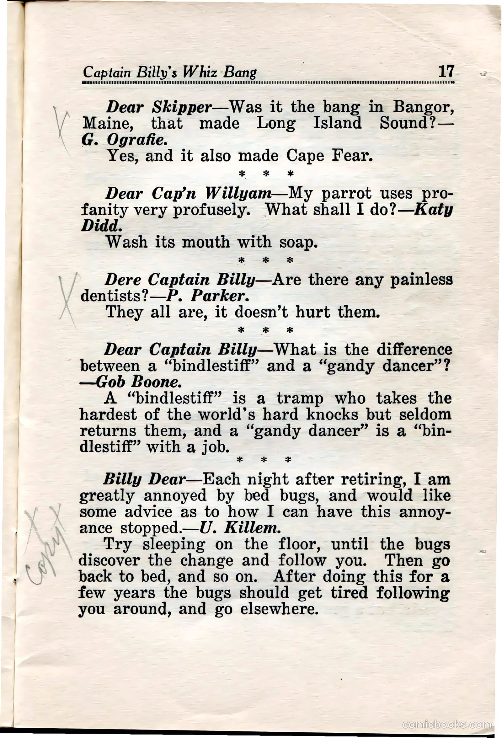Captain Billy's Whiz Bang #35 (1922) — page 18 of 67