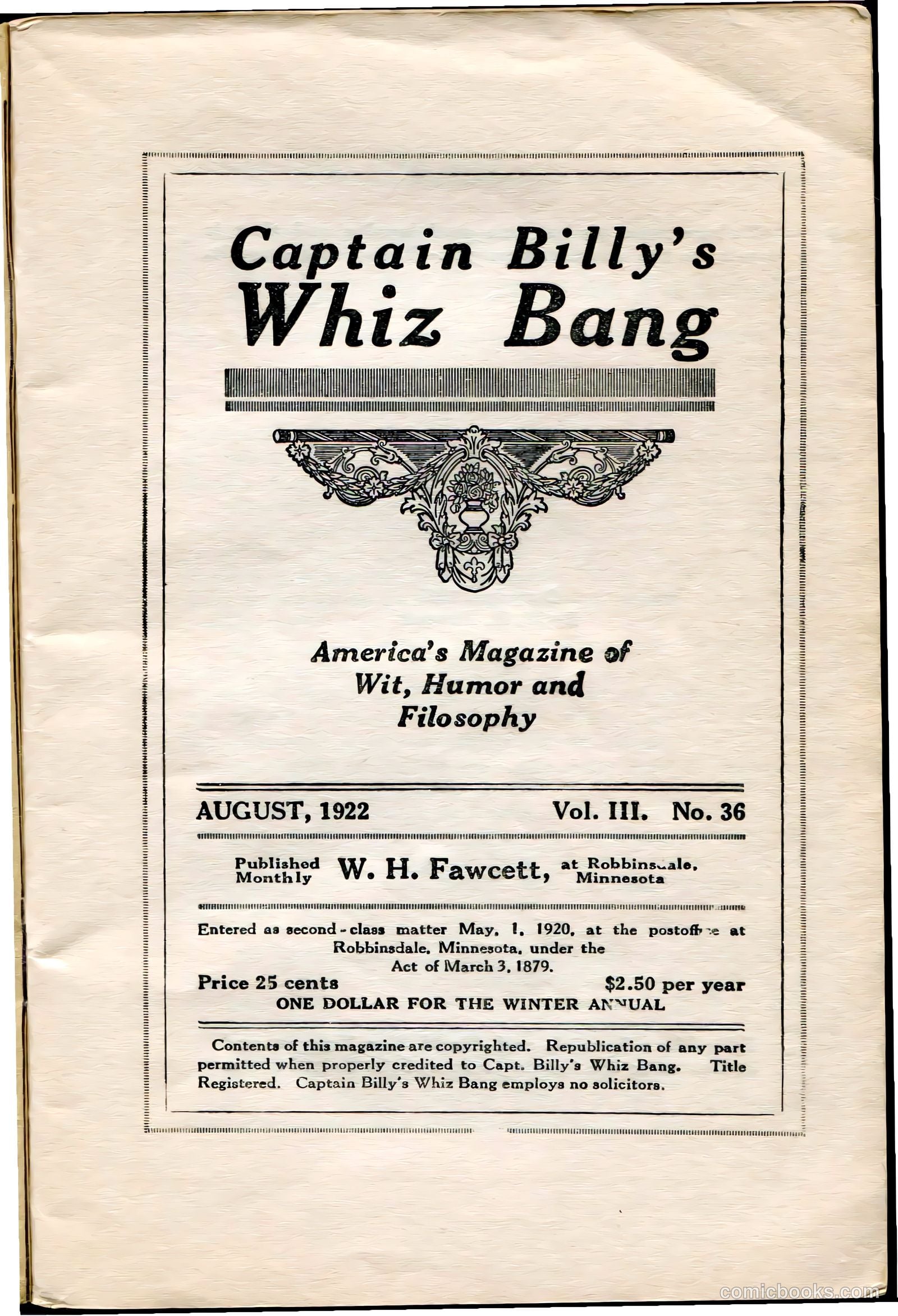 Captain Billy's Whiz Bang #36 (1922) — page 3 of 67