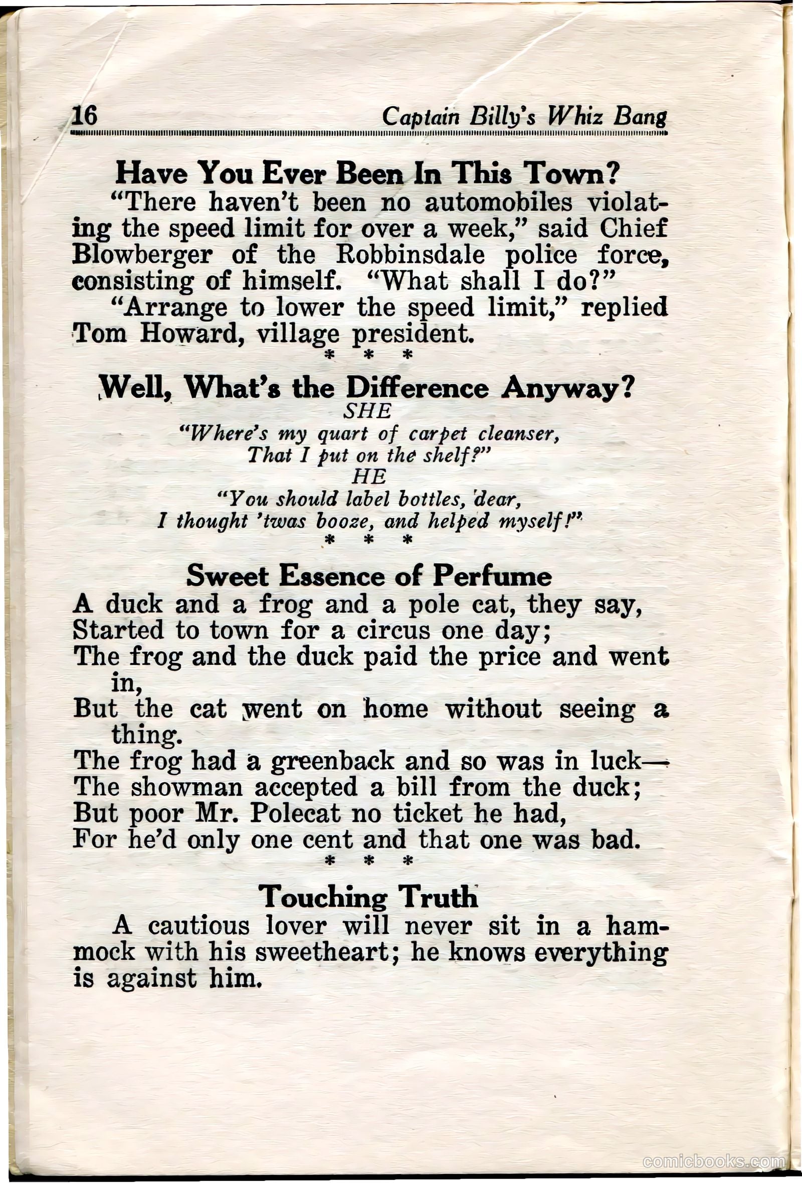 Captain Billy's Whiz Bang #36 (1922) — page 18 of 67