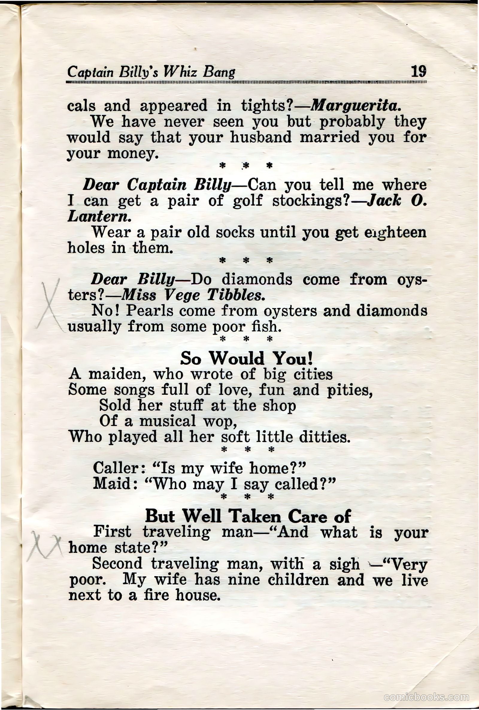 Captain Billy's Whiz Bang #36 (1922) — page 21 of 67