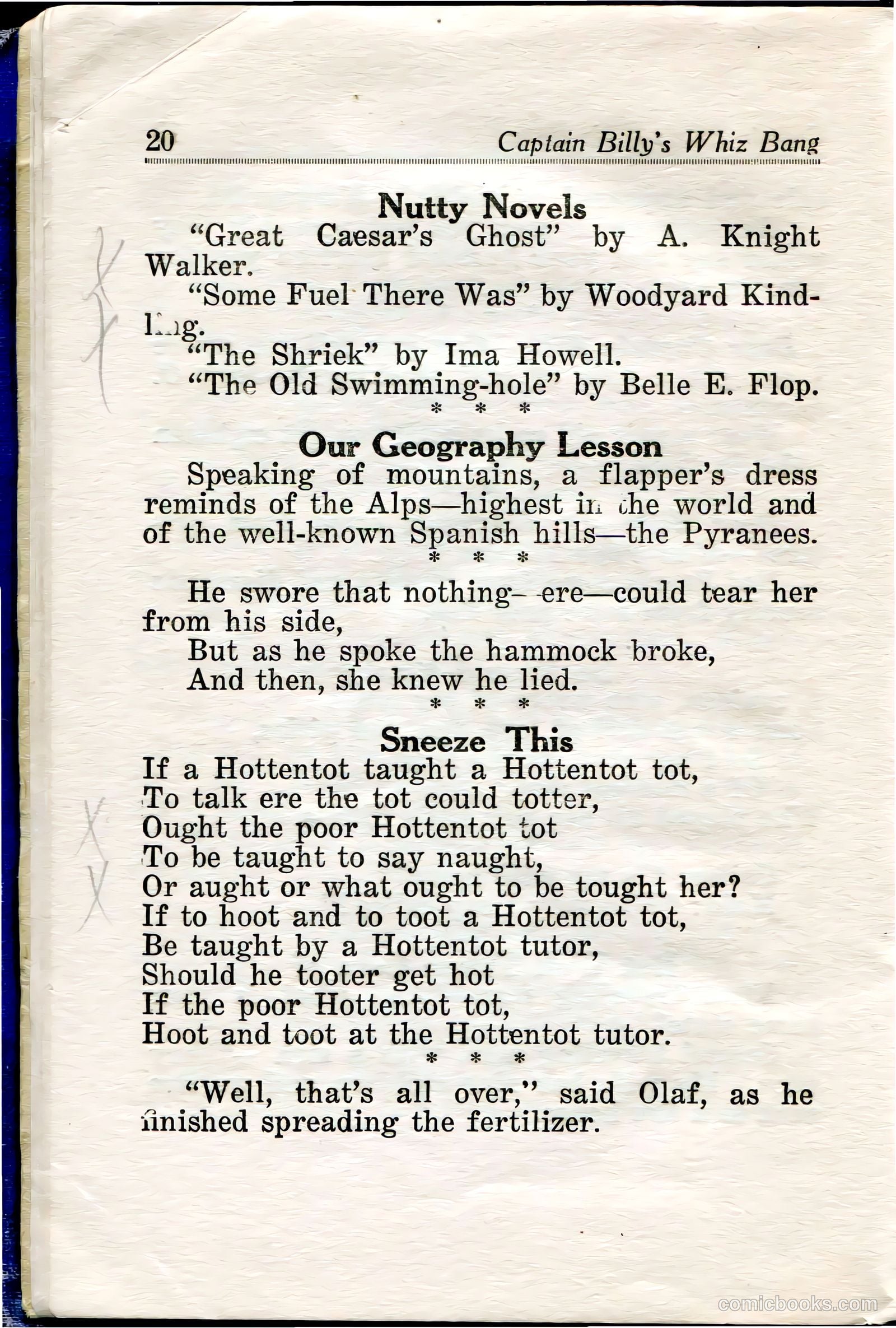 Captain Billy's Whiz Bang #36 (1922) — page 22 of 67