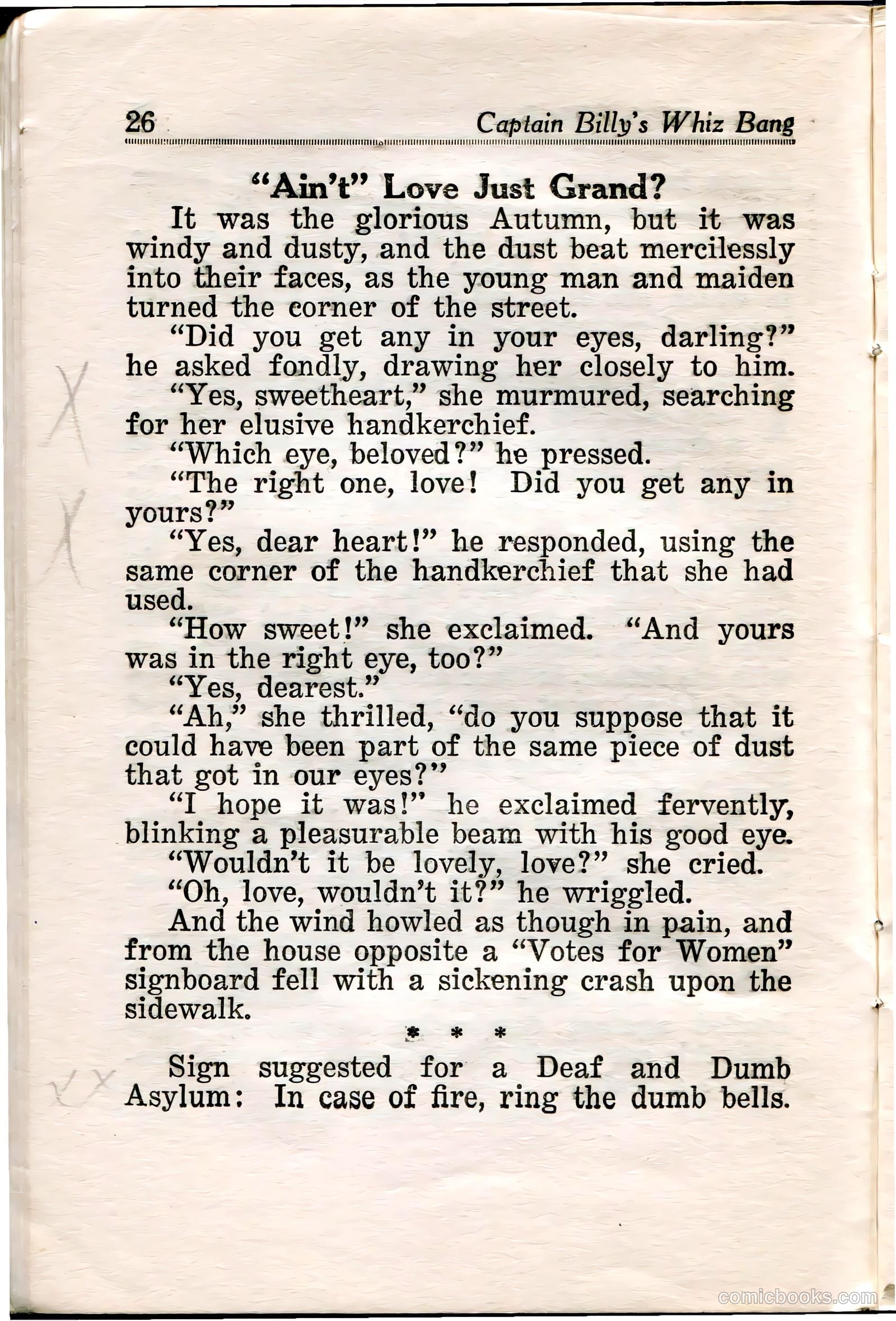 Captain Billy's Whiz Bang #36 (1922) — page 28 of 67