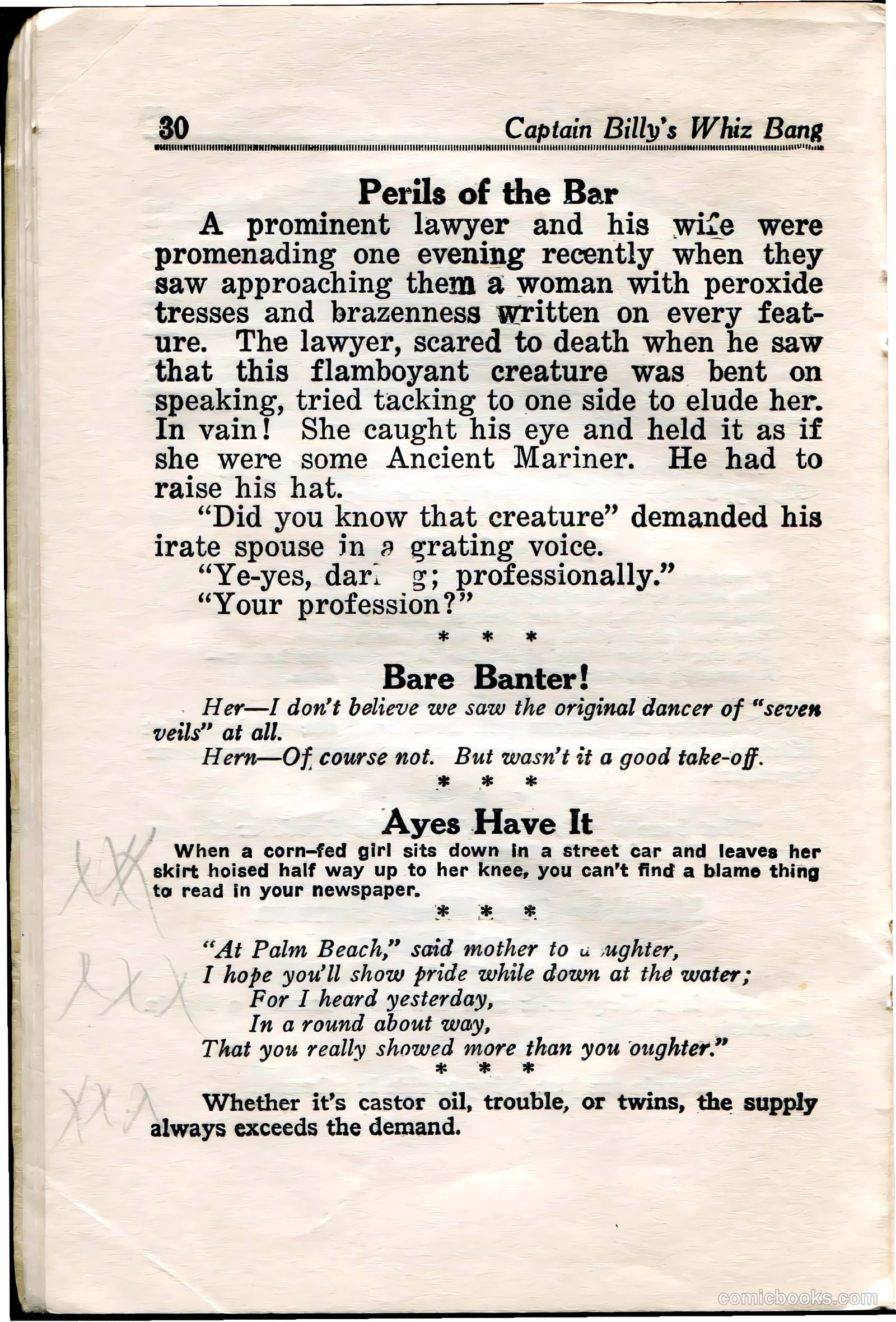 Captain Billy's Whiz Bang #36 (1922) — page 32 of 67